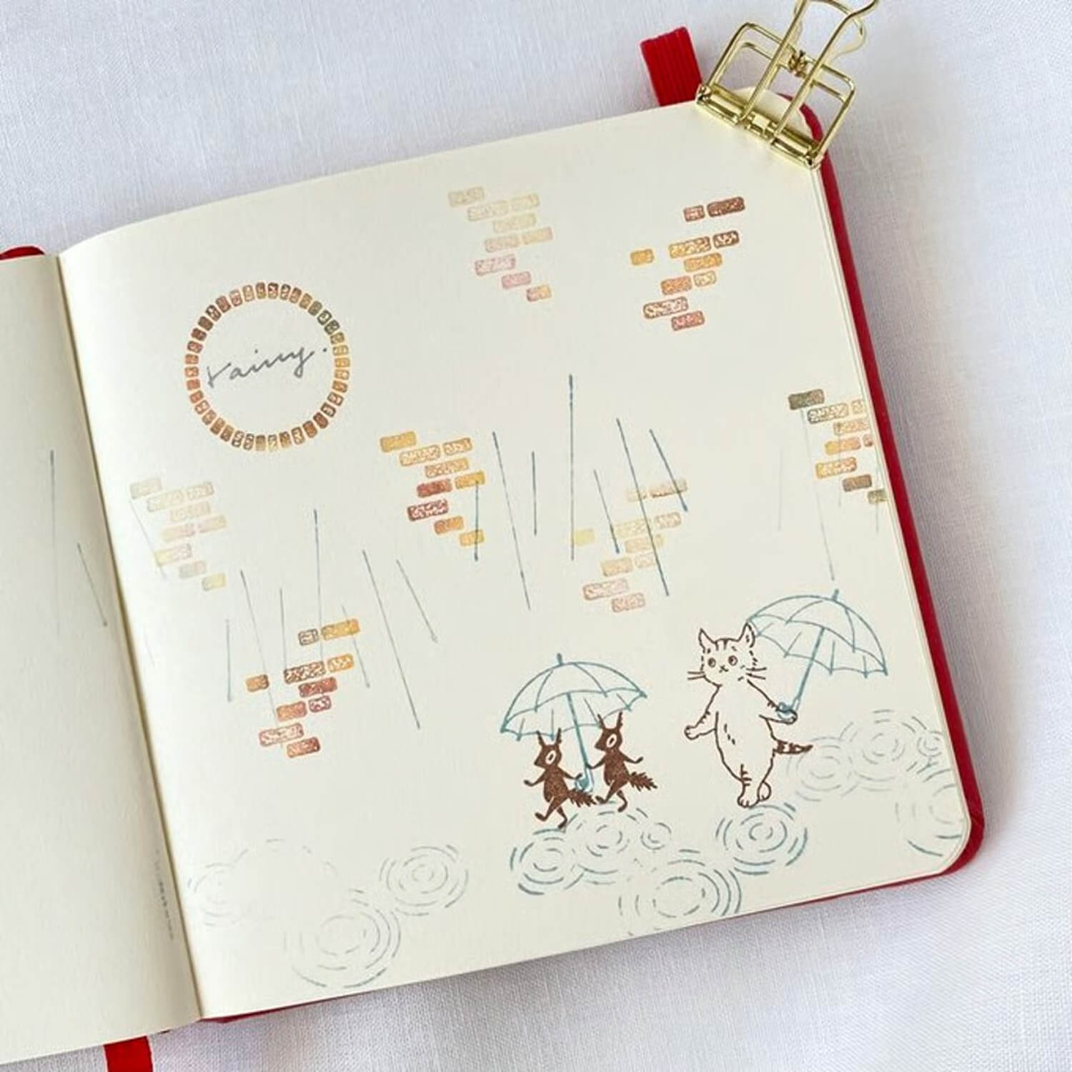 Mori Ringo Rubber Stamp – Rain