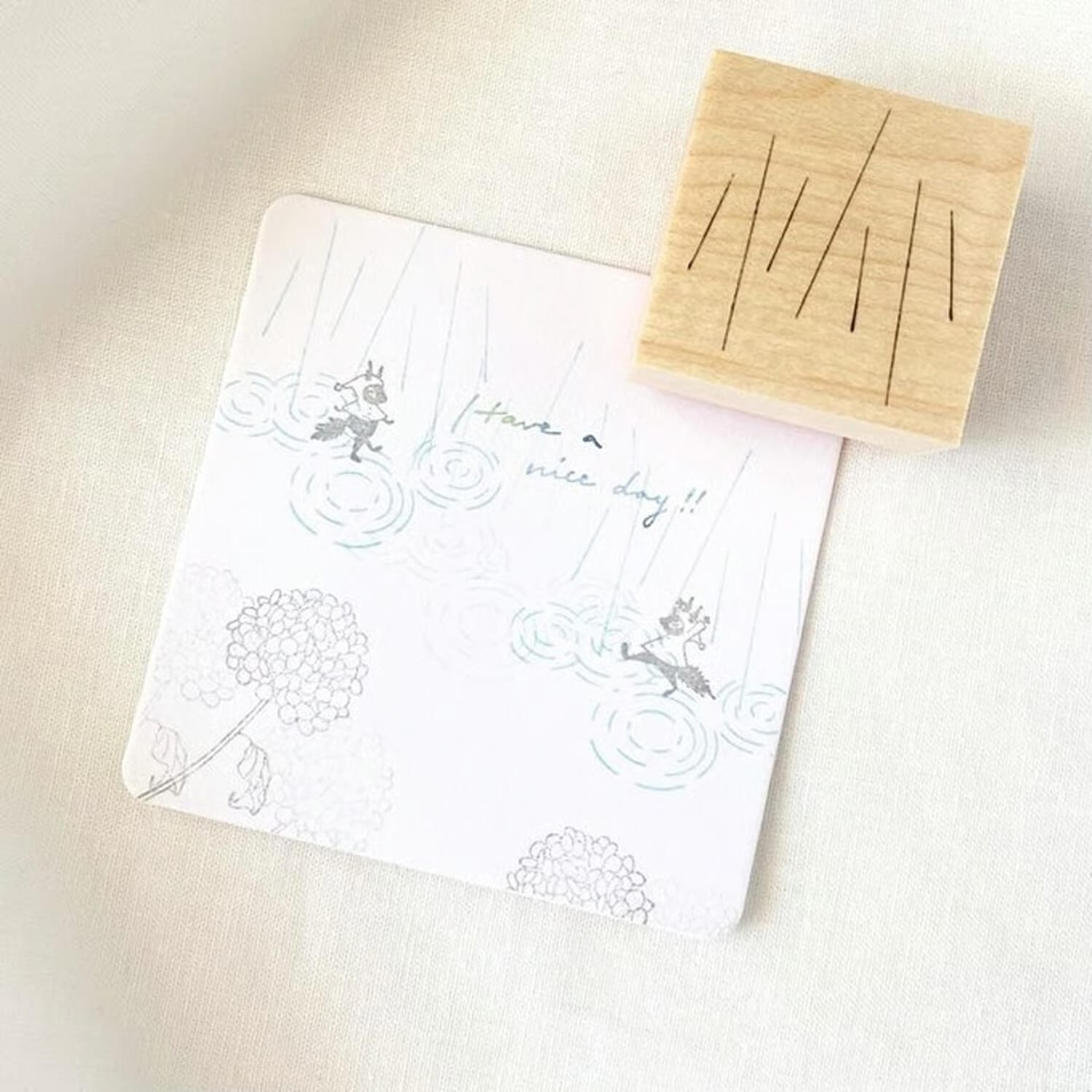 Mori Ringo Rubber Stamp – Rain