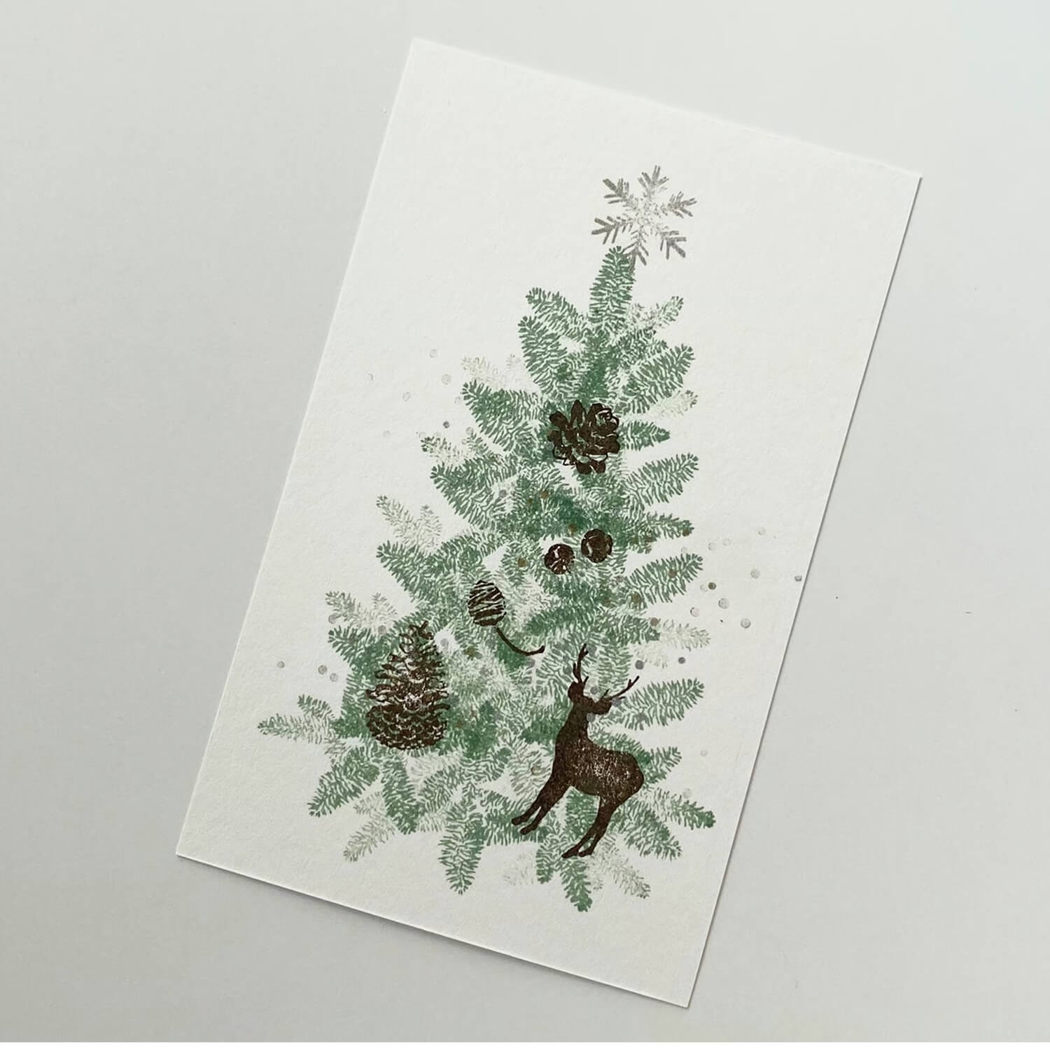 Mori Ringo Rubber Stamp – Small Pinecone &amp; Fir Cone Set