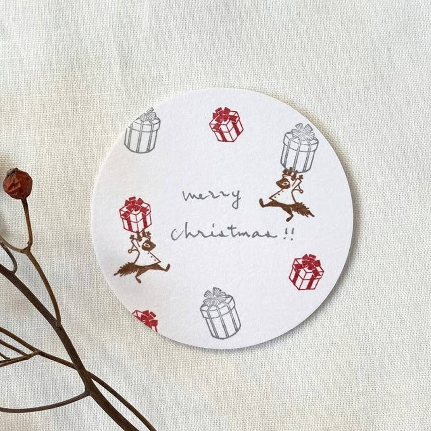 Mori Ringo Rubber Stamp – Small Present Box