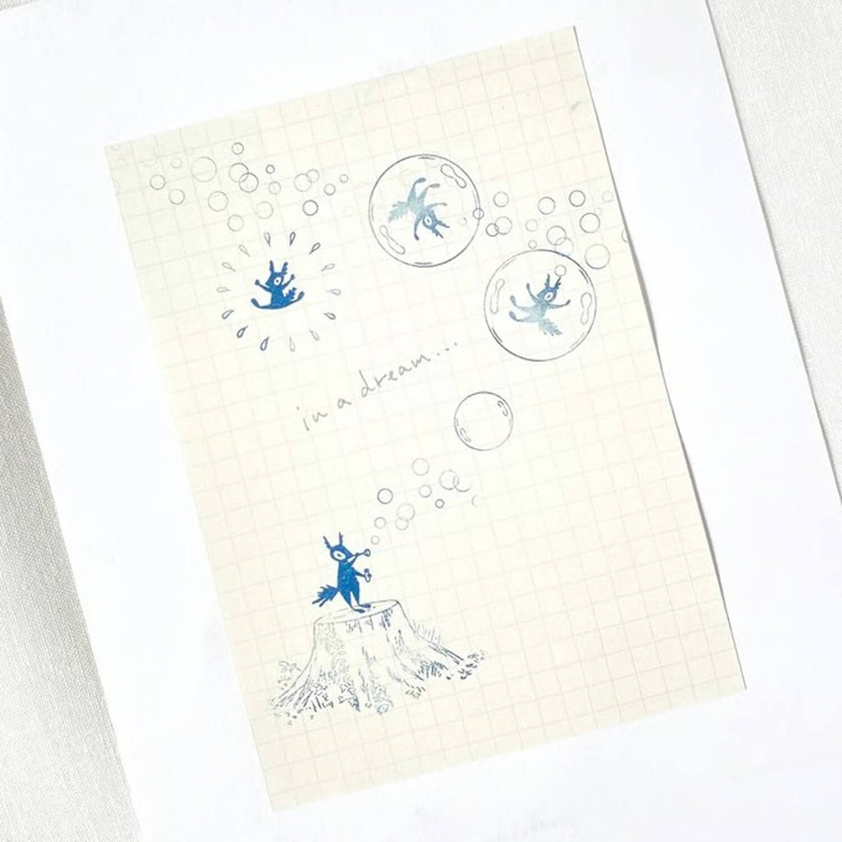 Mori Ringo Rubber Stamp – Small Soap Bubbles