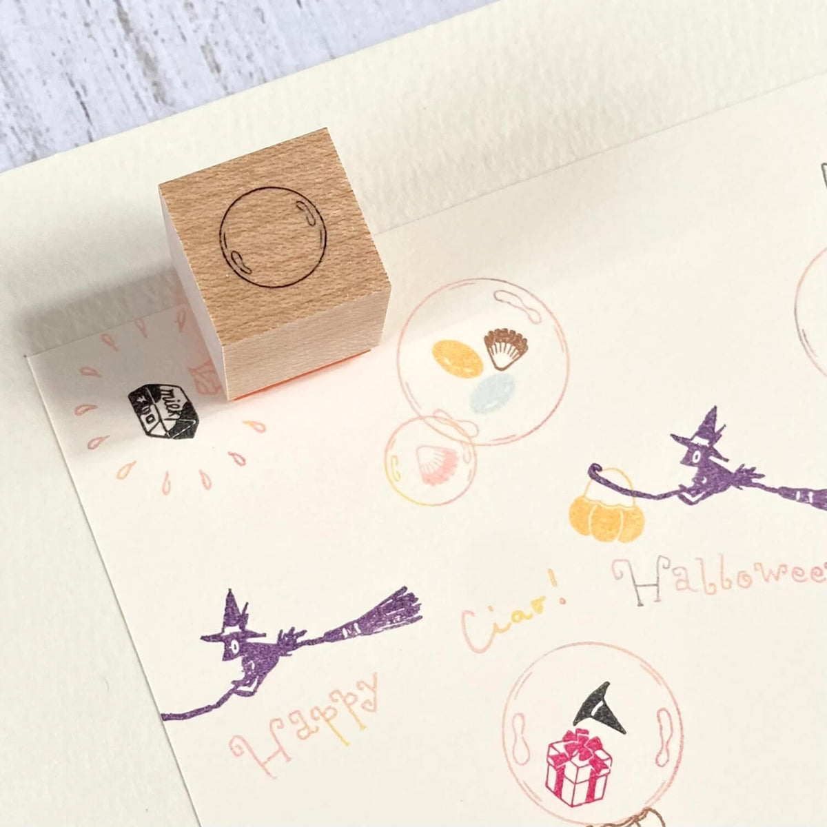 Mori Ringo Rubber Stamp – Small Soap Bubbles