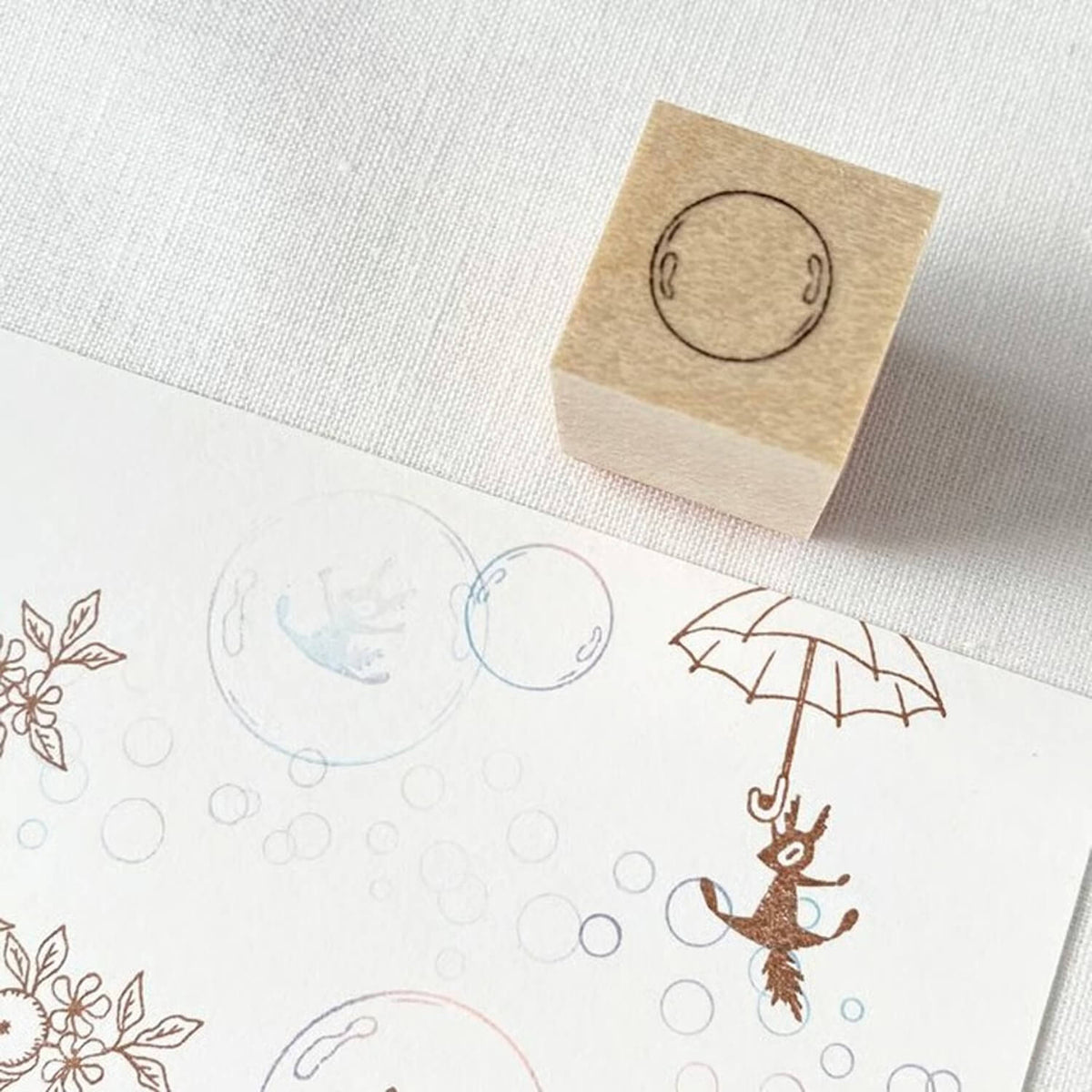 Mori Ringo Rubber Stamp – Small Soap Bubbles