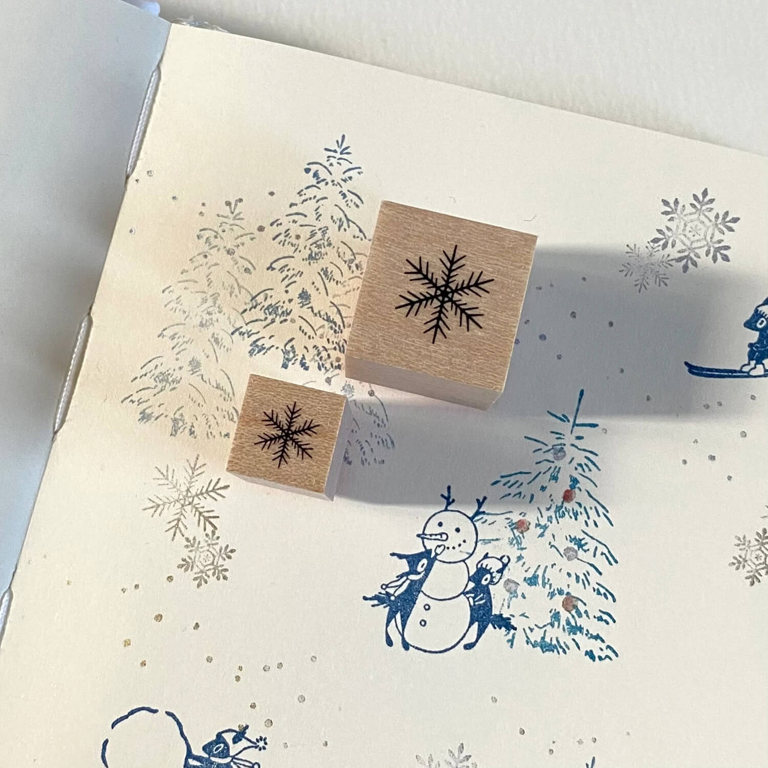 Mori Ringo Rubber Stamp – Snowflake Set