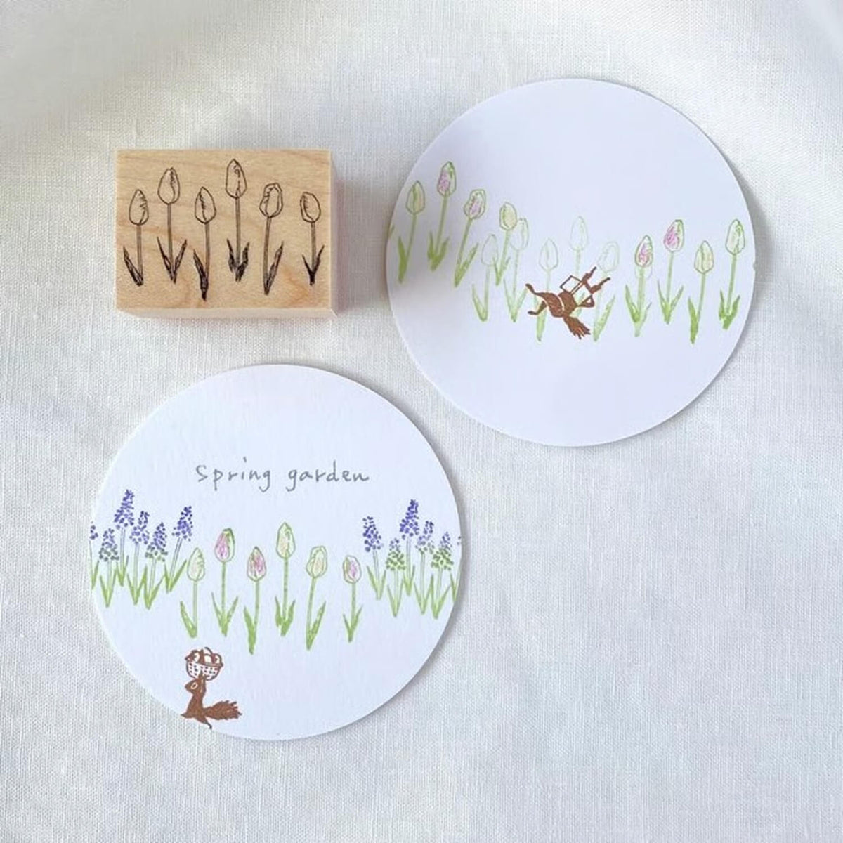 Mori Ringo Rubber Stamp – Tulips