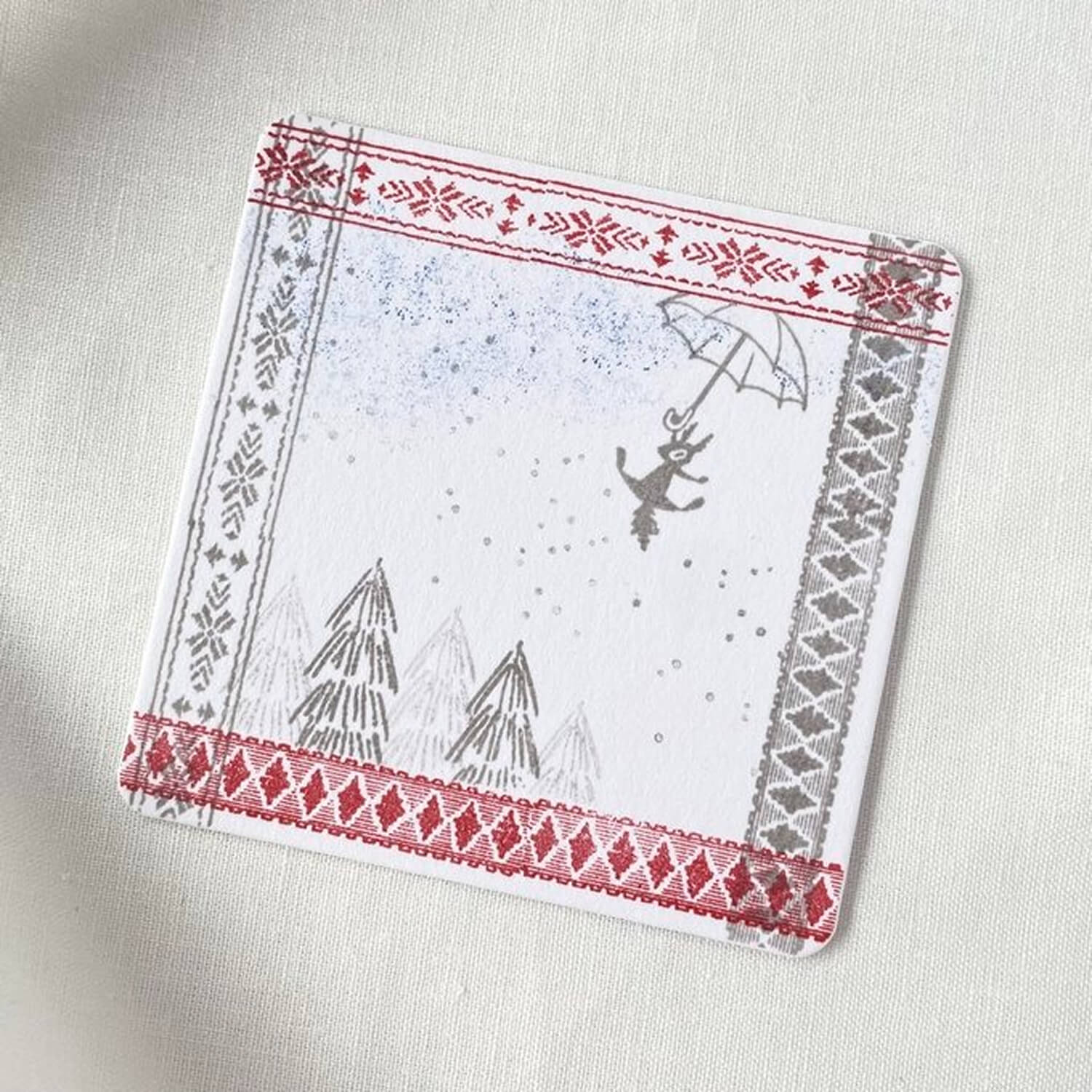 Mori Ringo Rubber Stamp – Tyrolean Tape Fair Isle Pattern No. 2