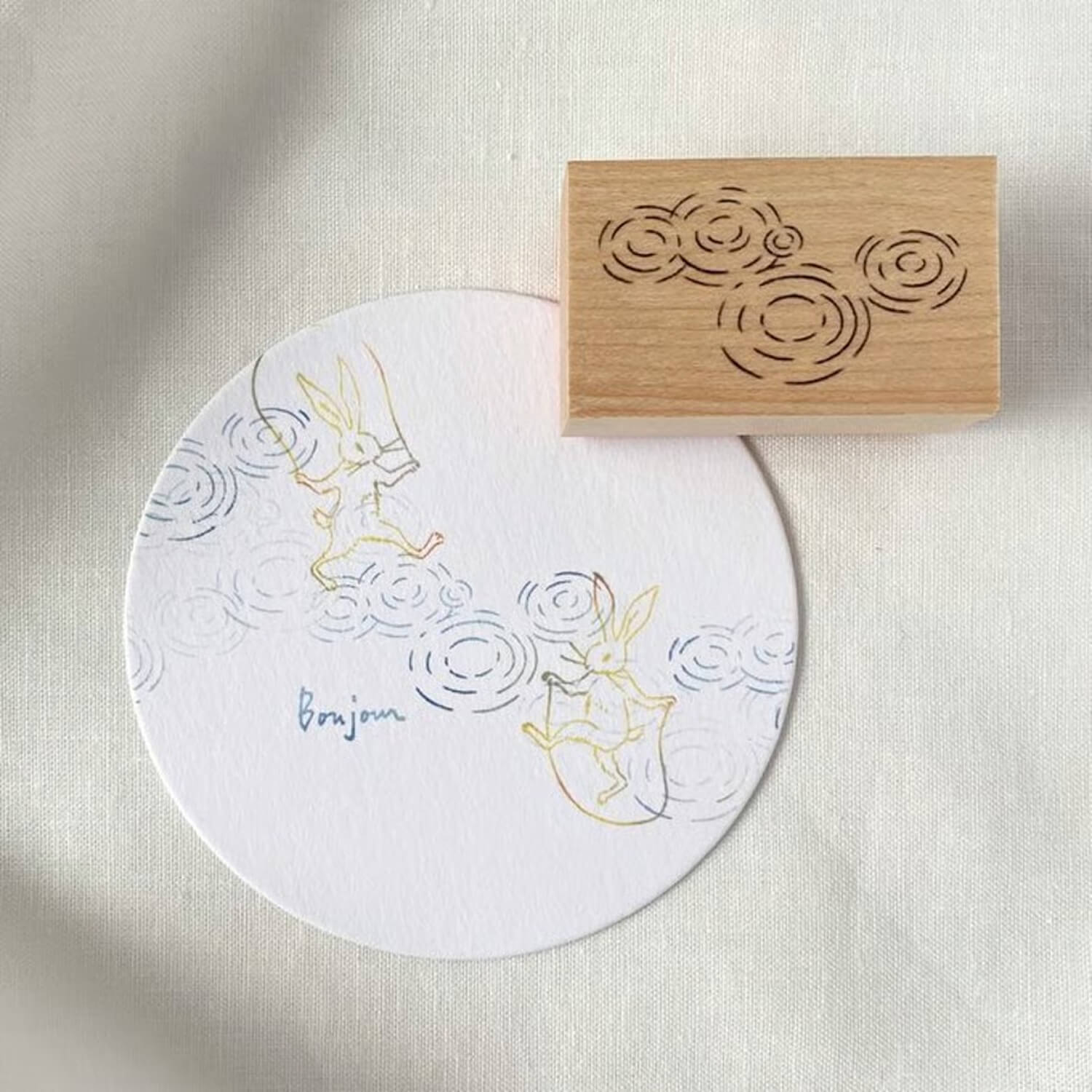 Mori Ringo Rubber Stamp – Water Ripple