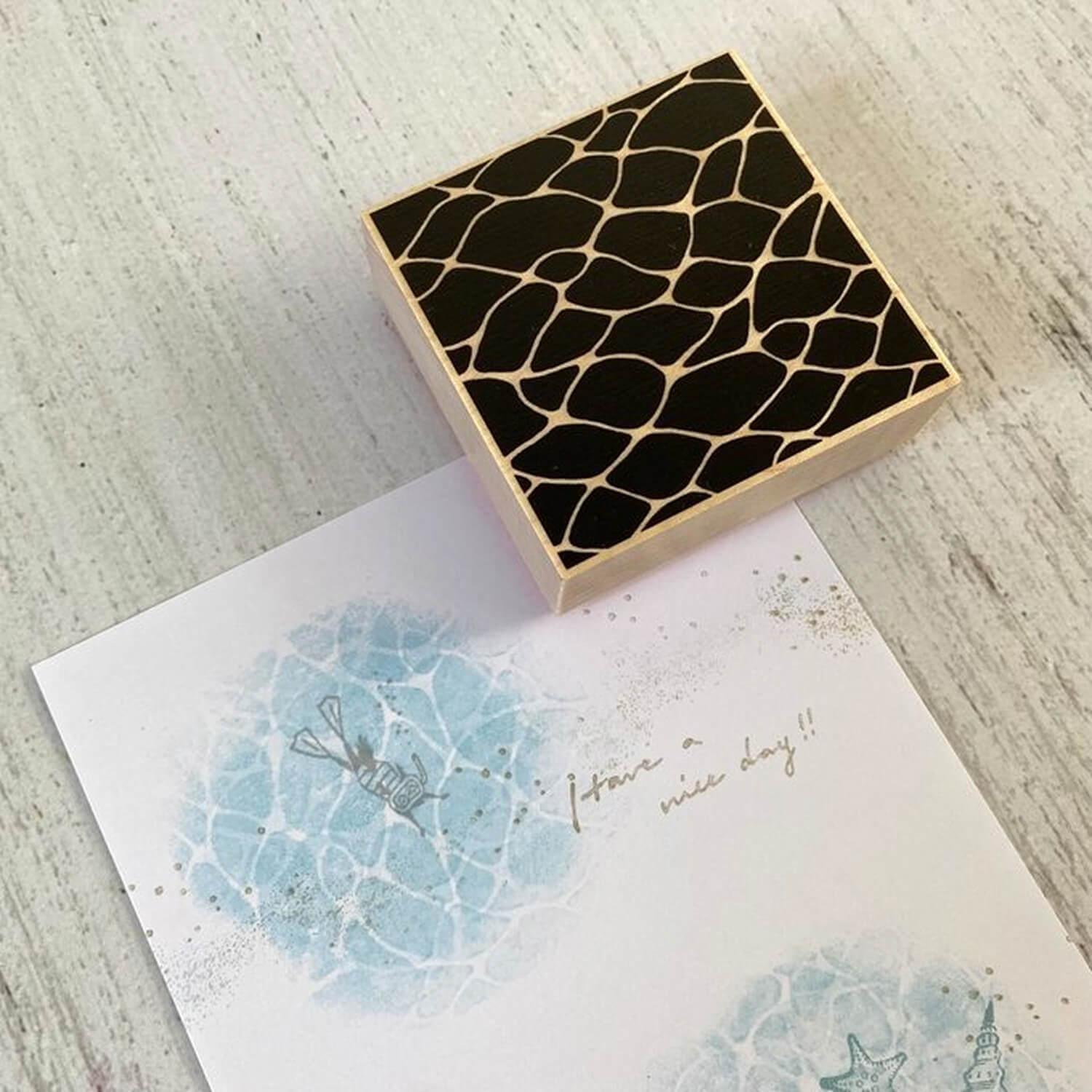 Mori Ringo Rubber Stamp – Water Surface