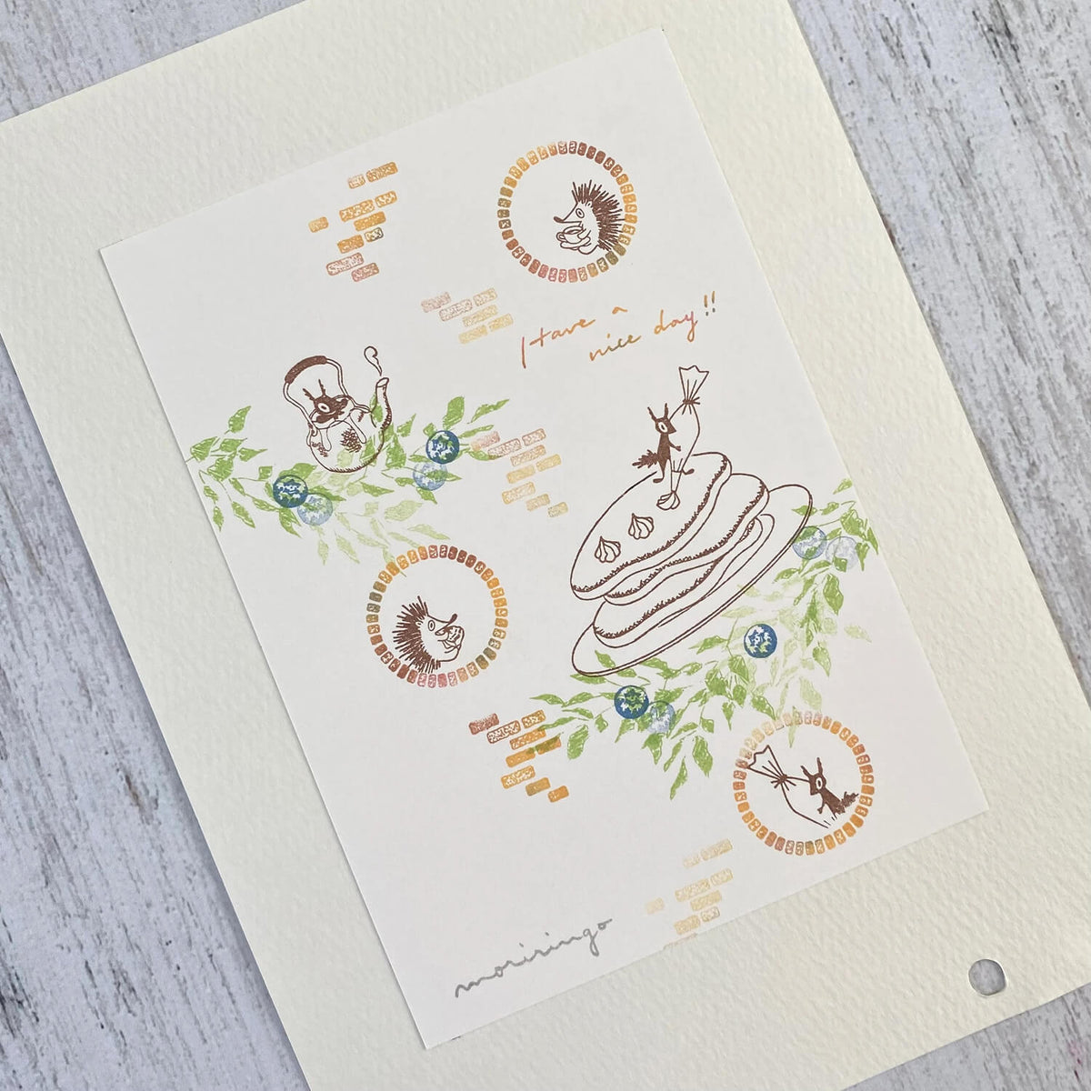 Mori Ringo Rubber Stamp – Whipped Cream