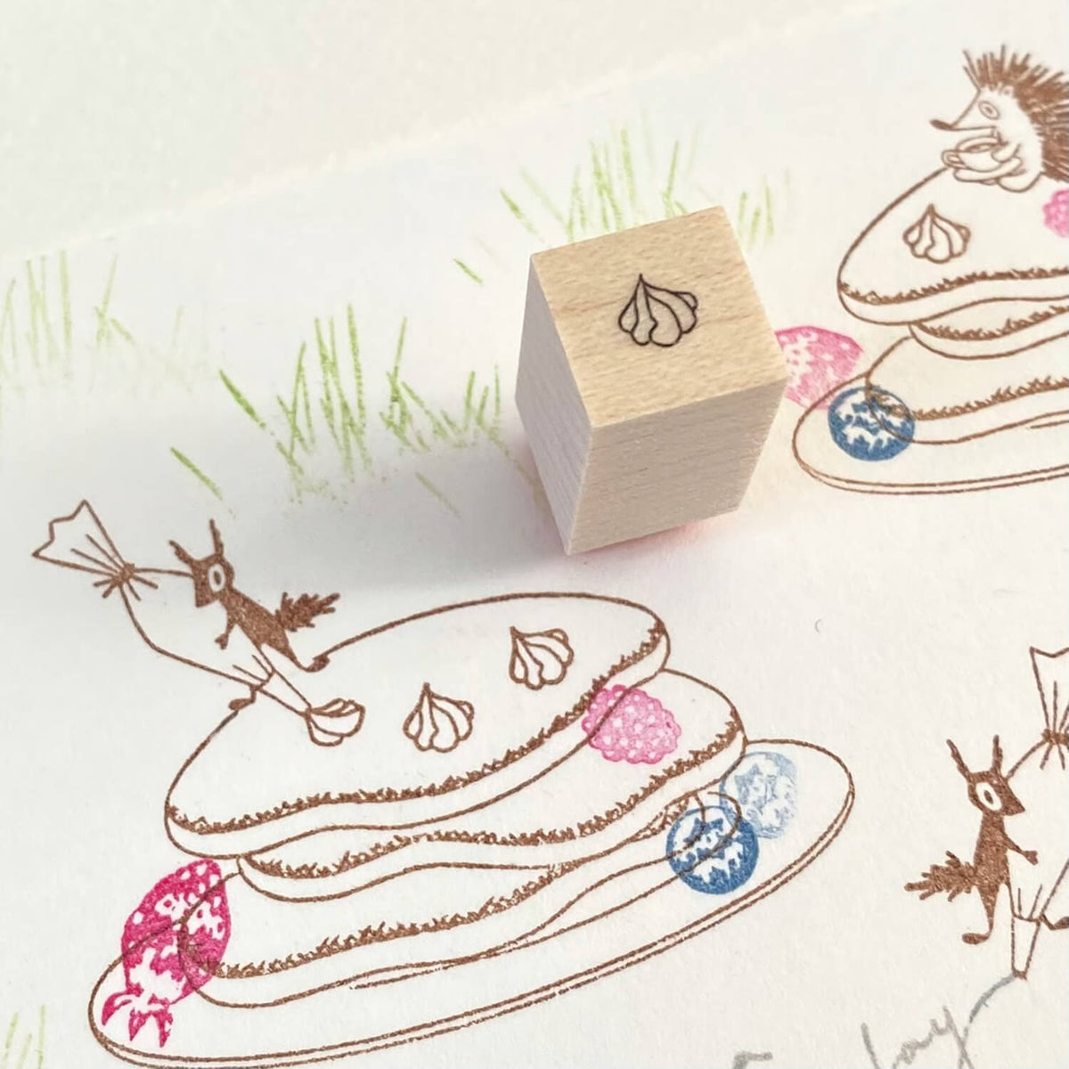 Mori Ringo Rubber Stamp – Whipped Cream