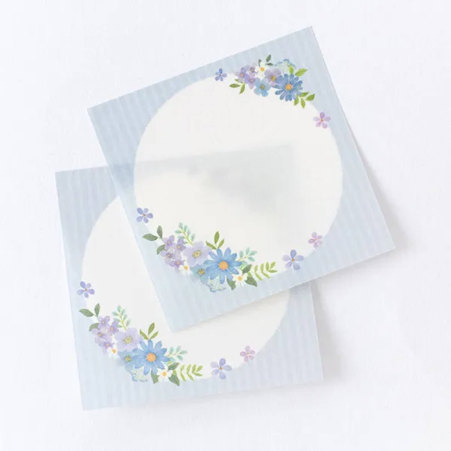 NB Pale Sticky Notes – Blue Flower | All Stationery | Nagi Lifestyle