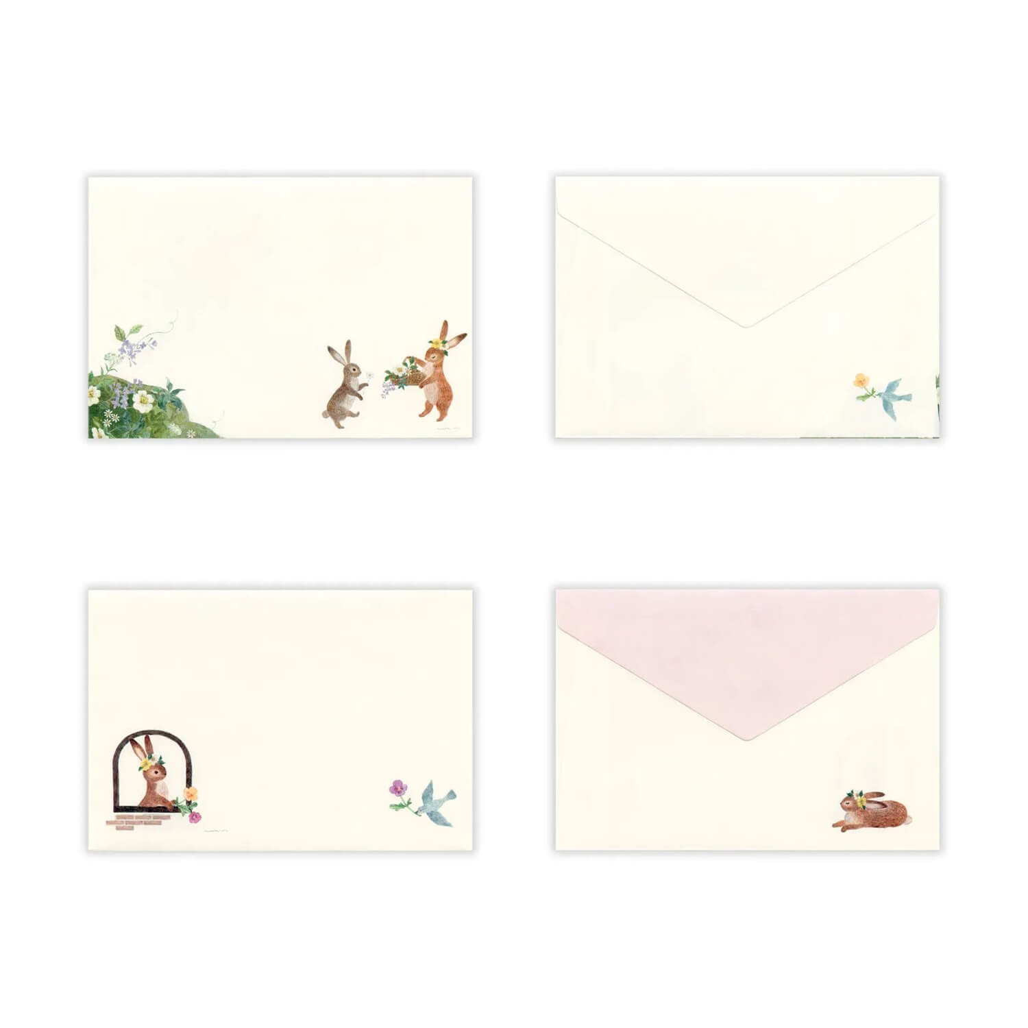 NB RESSA Envelope – Flower-Adorned Rabbit