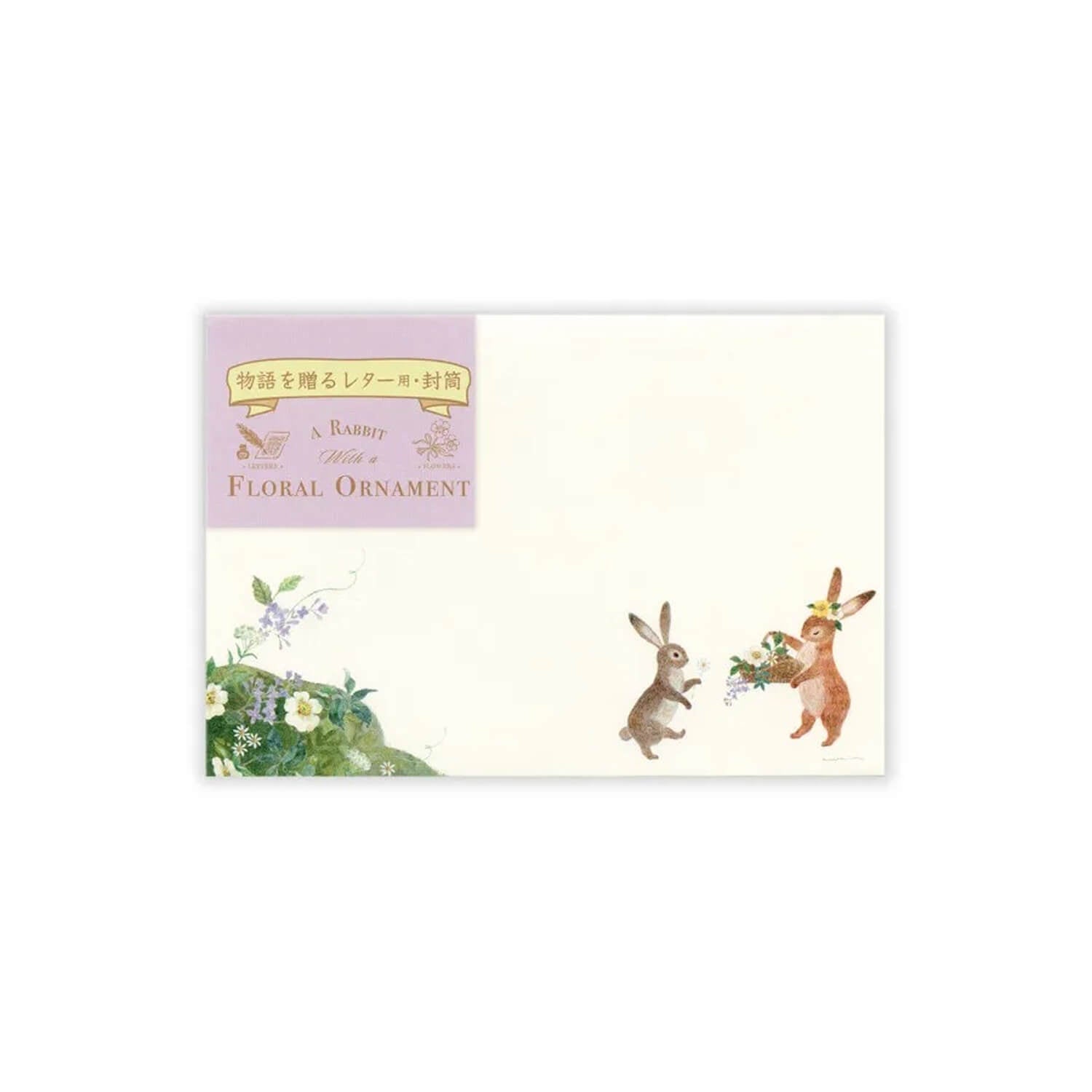 NB RESSA Envelope – Flower-Adorned Rabbit