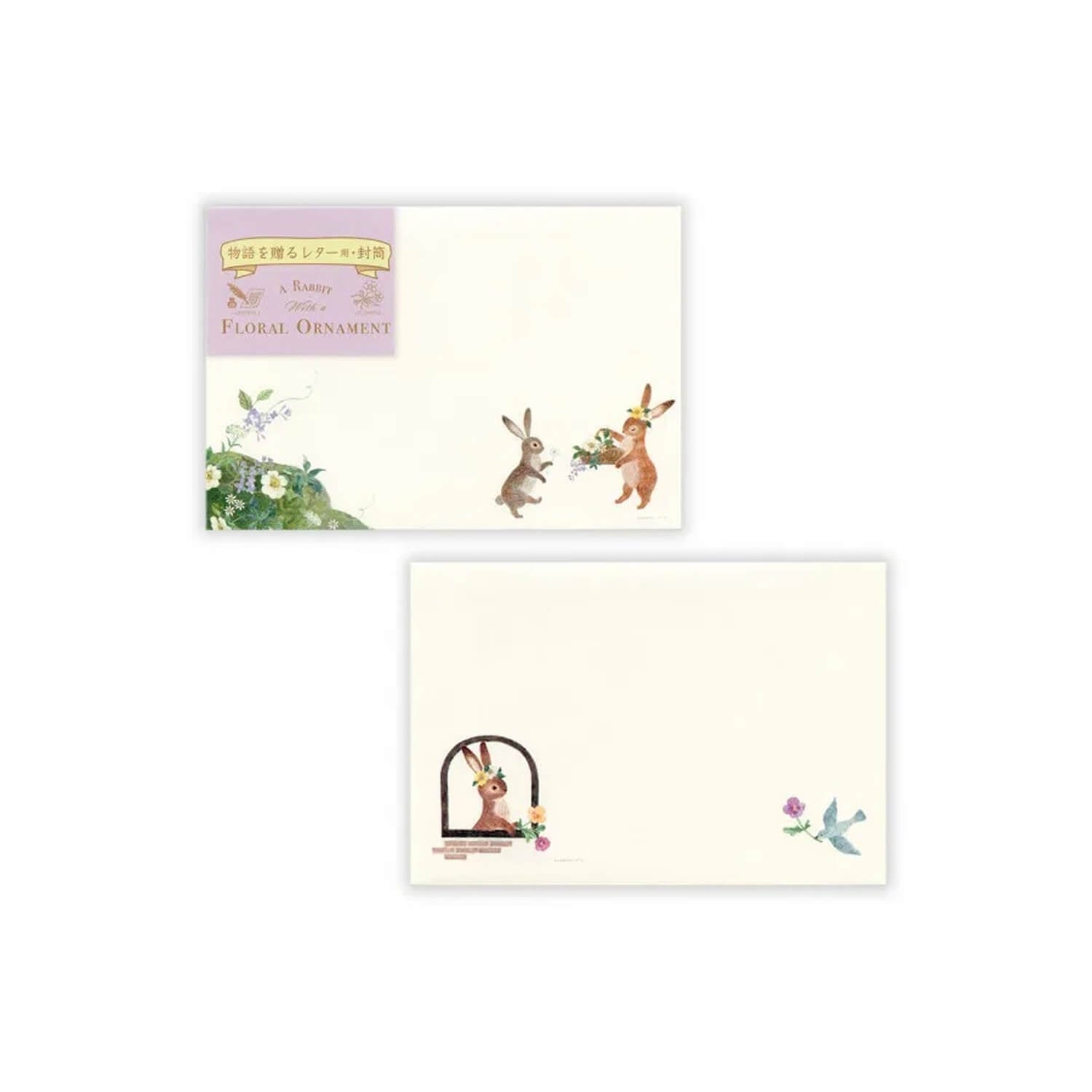 NB RESSA Envelope – Flower-Adorned Rabbit