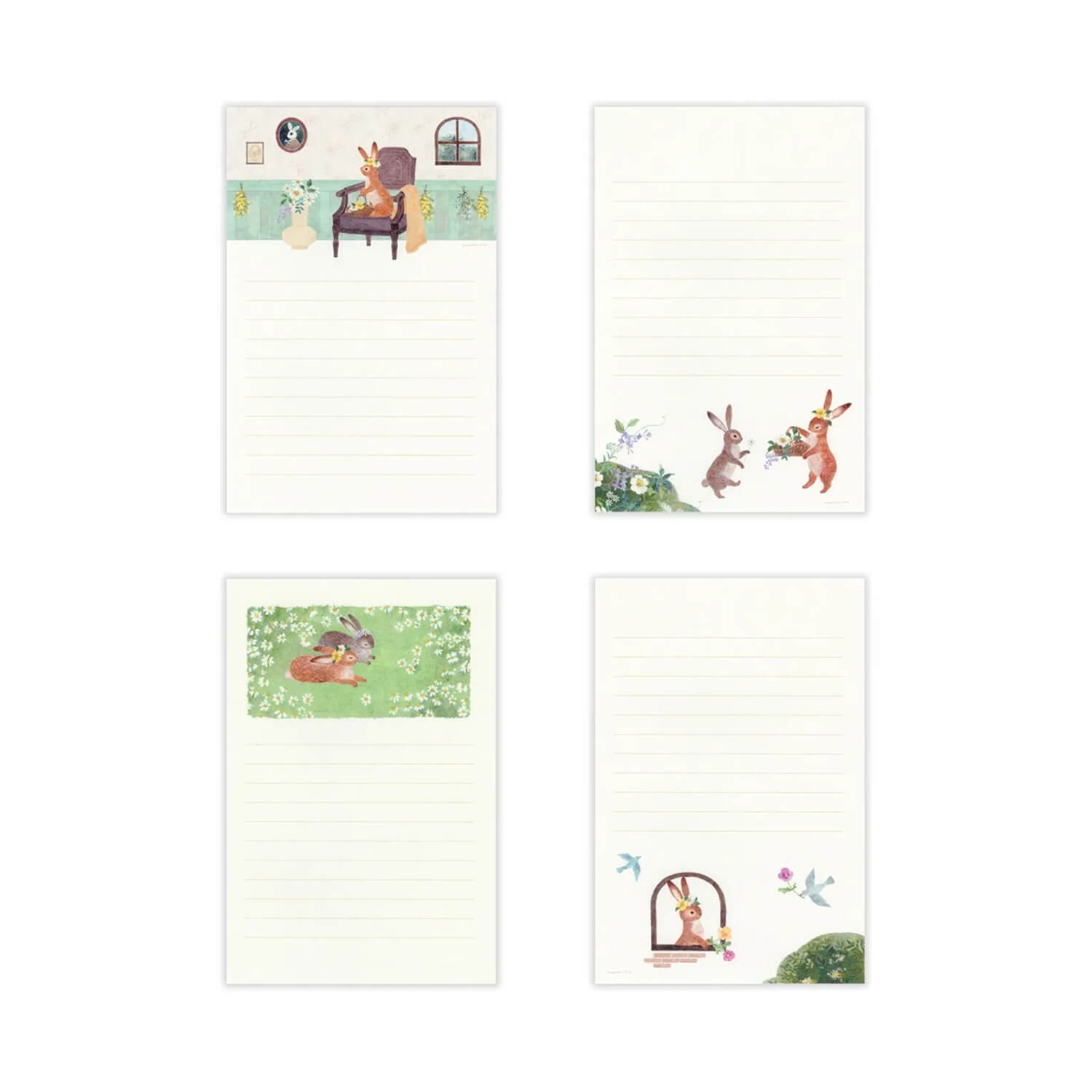 NB RESSA Letter Paper – Flower-Adorned Rabbit