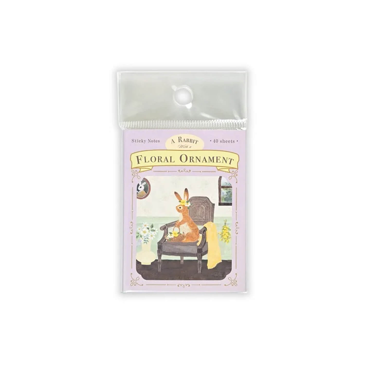 NB RESSA Sticky Notes – Flower-Adorned Rabbit