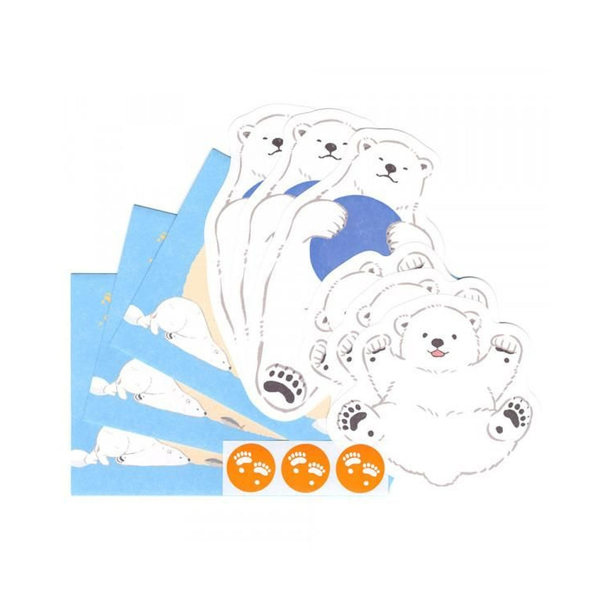NB ZOOm in Animals Mini Letter Set – Polar Bear