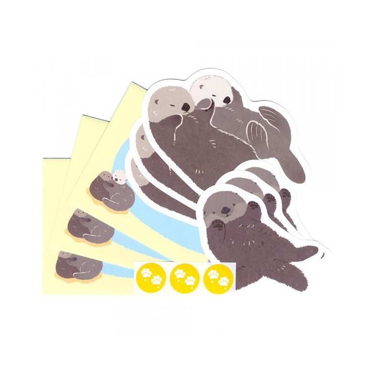 NB ZOOm in Animals Mini Letter Set – Sea Otter 2