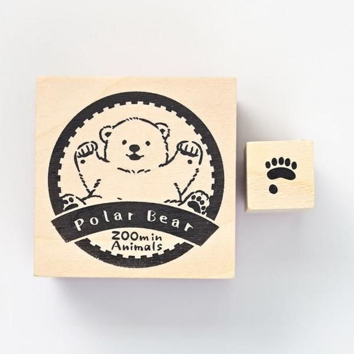NB ZOOm in Animals Wooden Stamp Set – Polar Bear