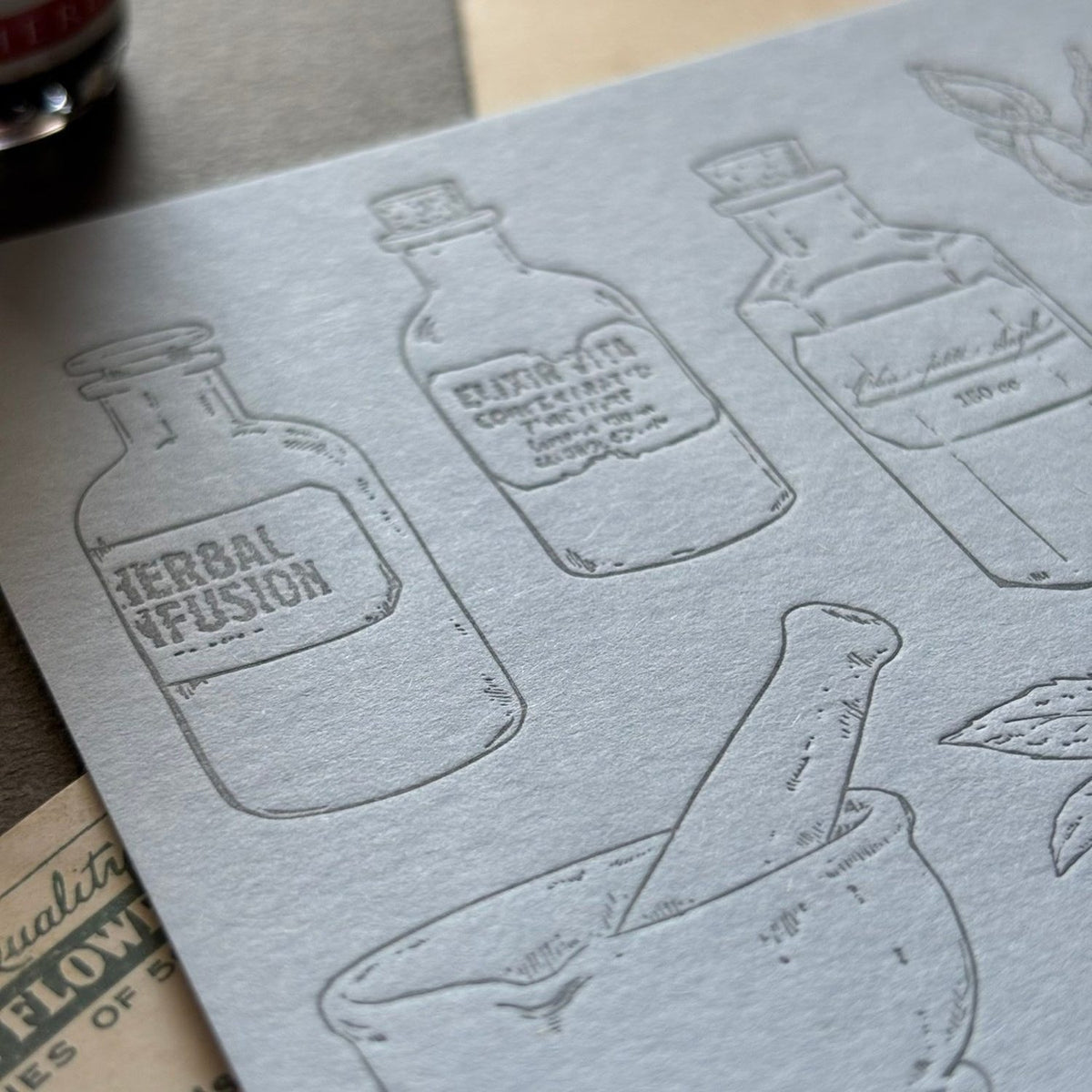 Nemunoki Letterpress Card – The Sea Witch and the Garden Witch