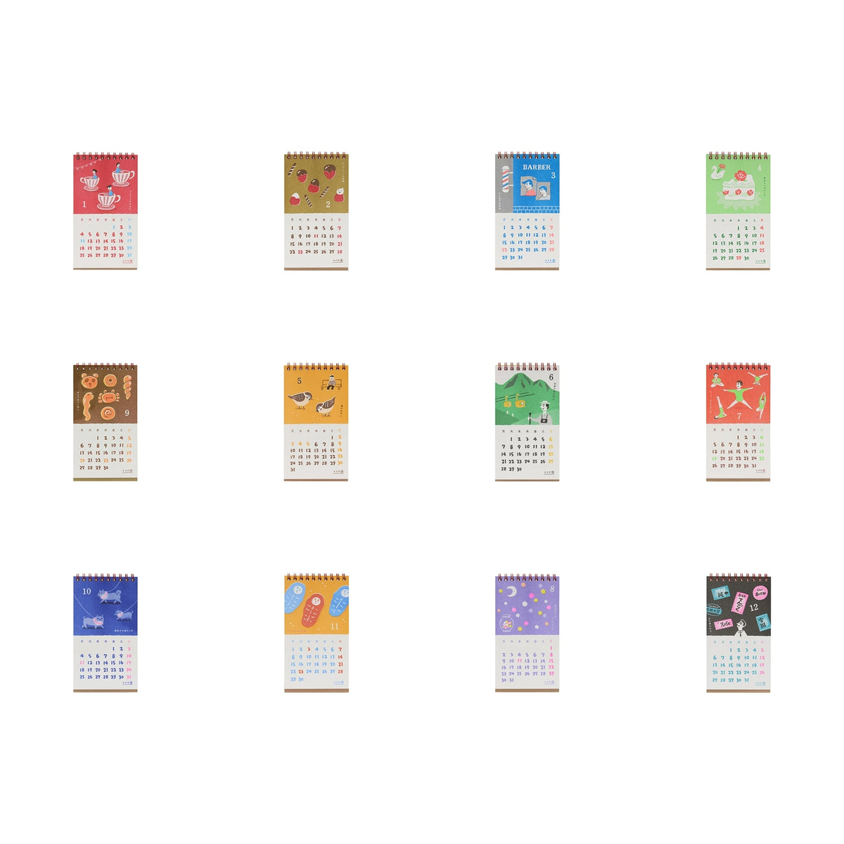 New Retro 2027 Desk Calendar