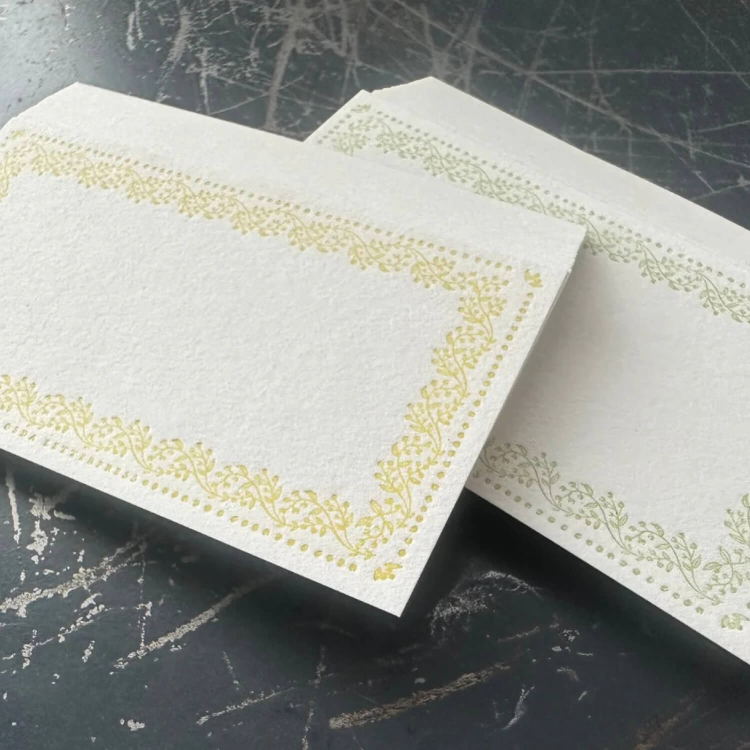 OEDA Letterpress Memo Cards – Vine Mimosa