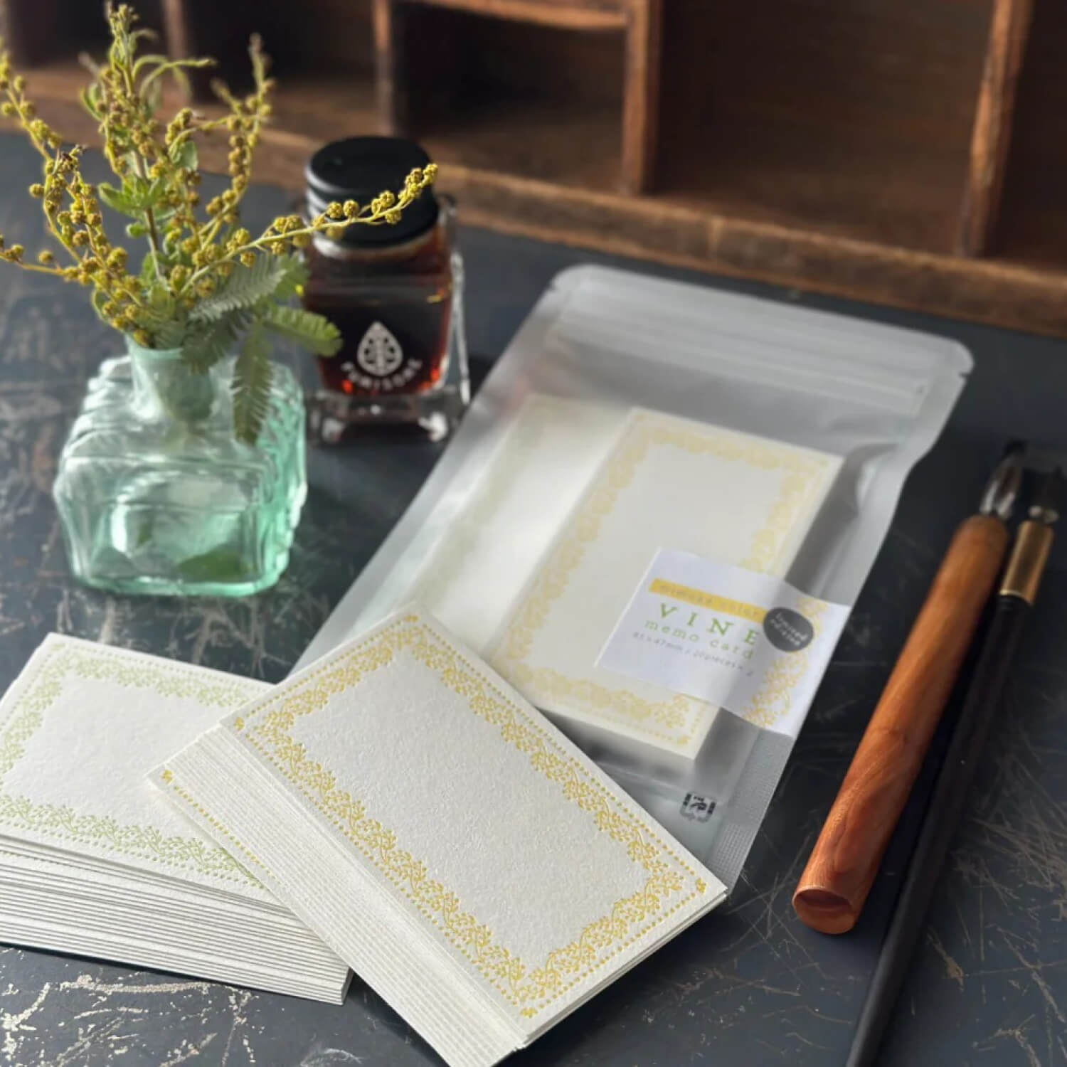 OEDA Letterpress Memo Cards – Vine Mimosa