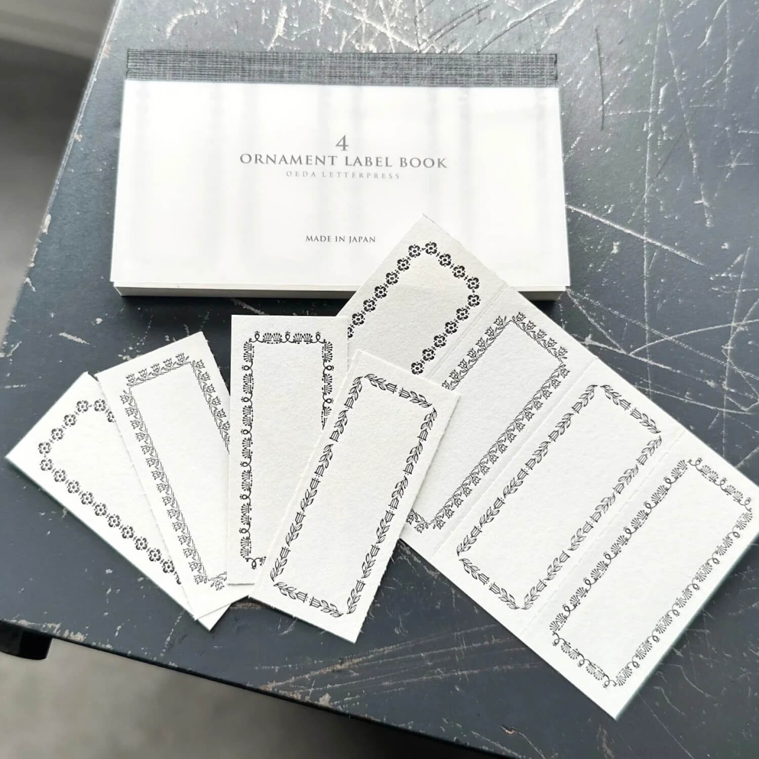 OEDA Letterpress Ornament Label Book – Frame Black