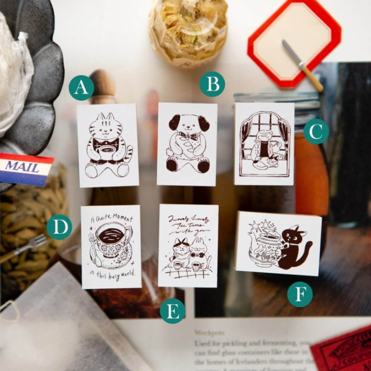 OURS "The Gift" Tea Room Series Stamp