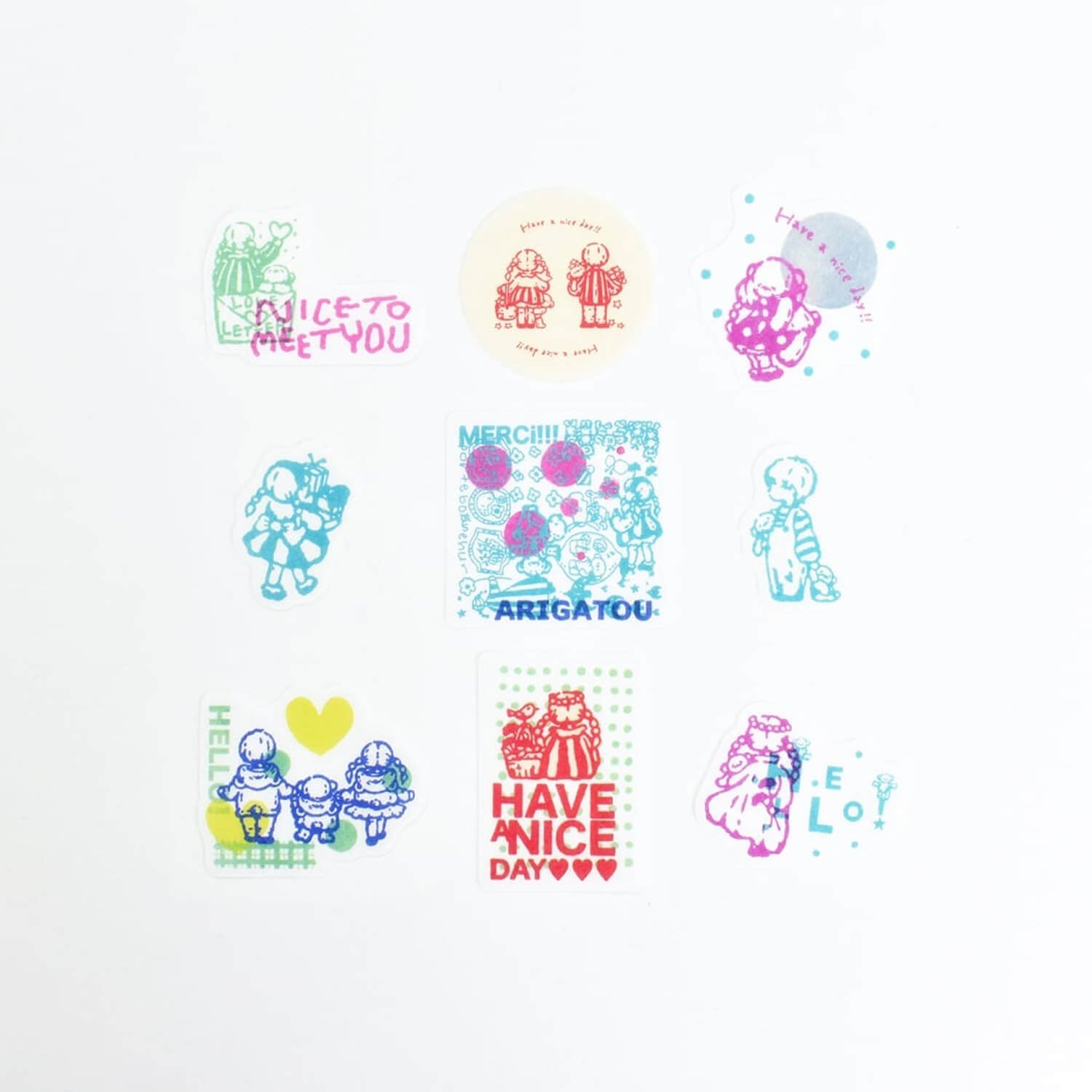 Papier Platz × PEPIN Flake Stickers – HAVE A NICE DAY!