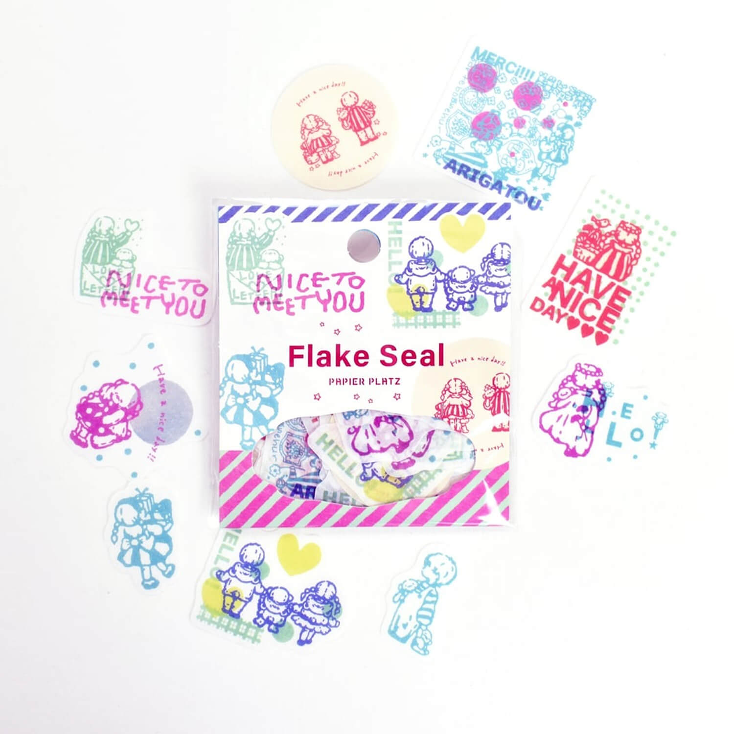 Papier Platz × PEPIN Flake Stickers – HAVE A NICE DAY!