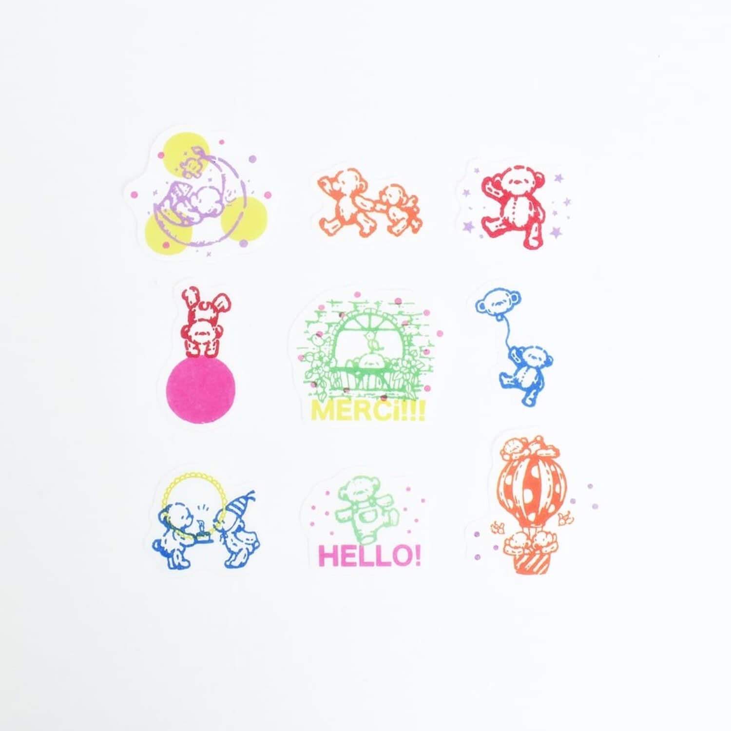Papier Platz × PEPIN Flake Stickers – HELLO,BEAR!