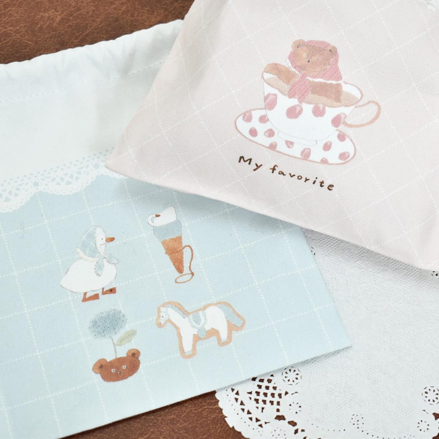 Papier Platz × Tobimatsu Shoichiro Drawstring Pouch
