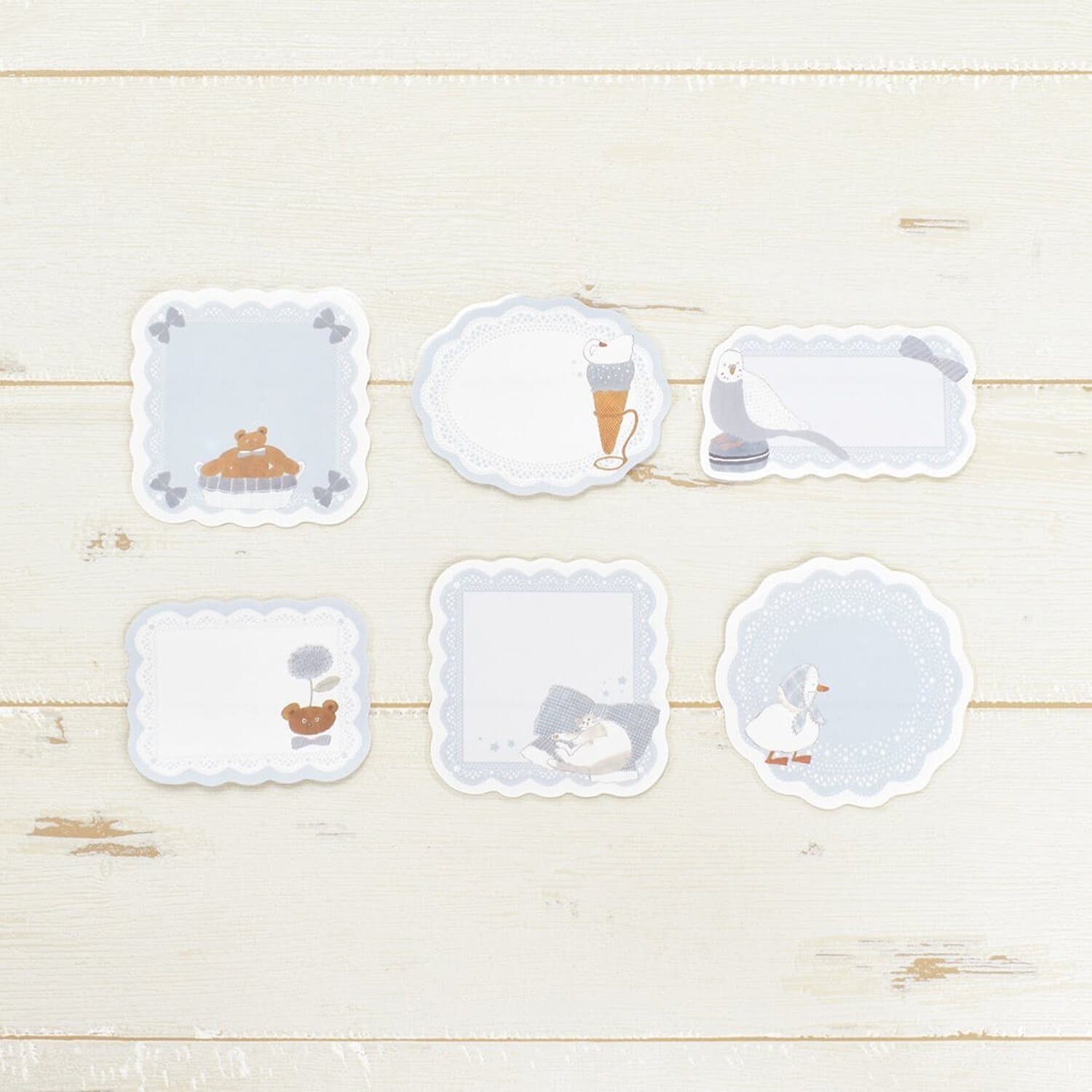Papier Platz × Tobimatsu Shoichiro Flake Sticky Notes – Blue Favorite
