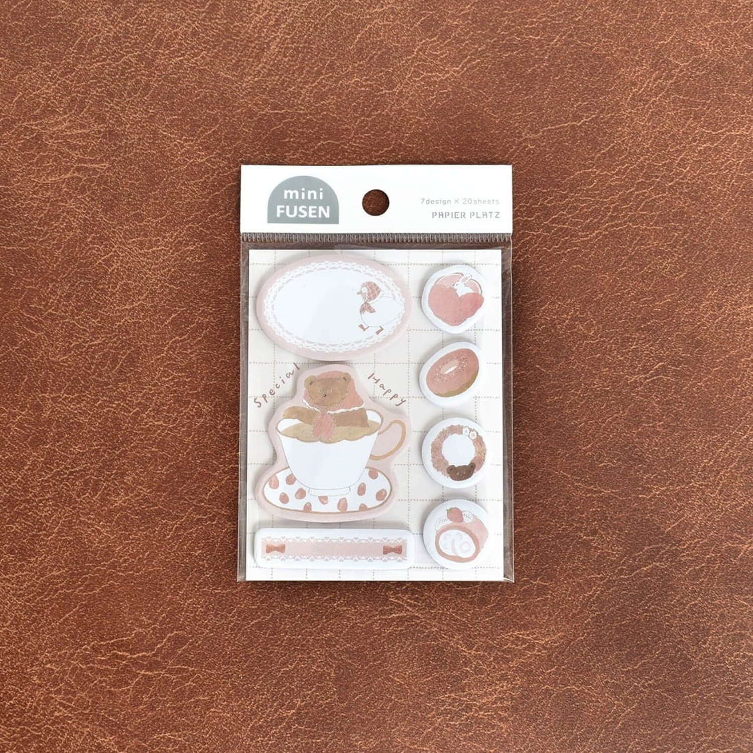 Papier Platz × Tobimatsu Shoichiro Mini Sticky Notes – Pink Favorite