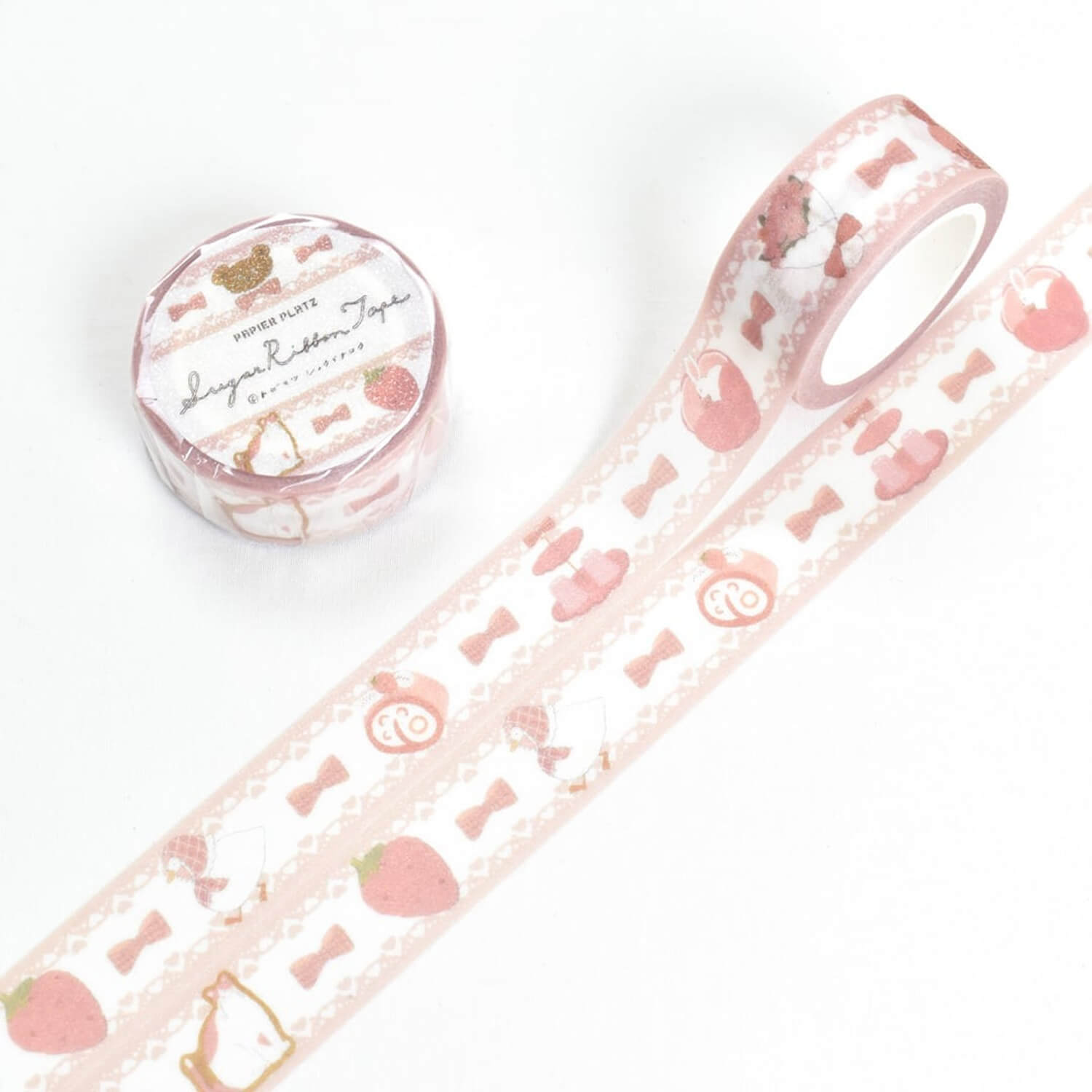 Papier Platz × Tobimatsu Shoichiro Sugar Ribbon Tape – Pink Favorite