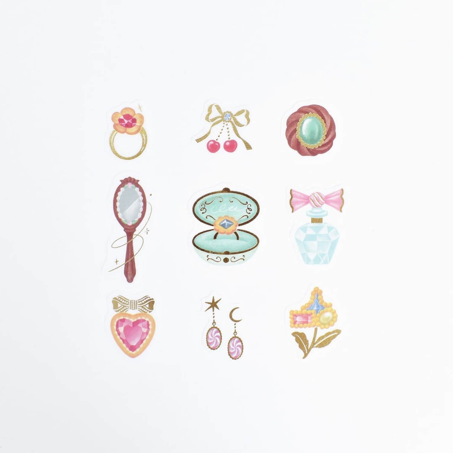 Papier Platz × à la car-do Gold Foil Flake Stickers – Jewelry