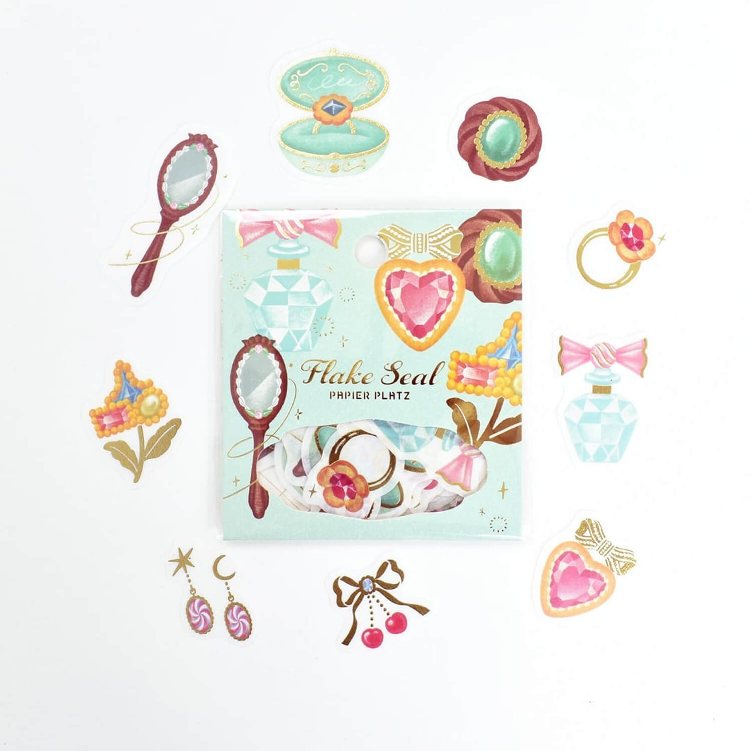 Papier Platz × à la car-do Gold Foil Flake Stickers – Jewelry