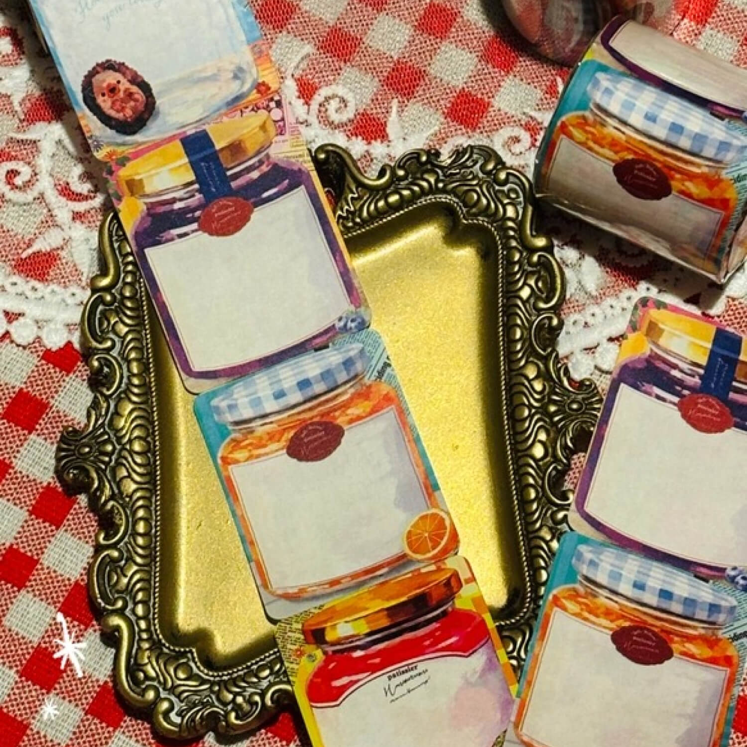 Patissier Harinezumi Roll Sticky Notes - Fruit Jam
