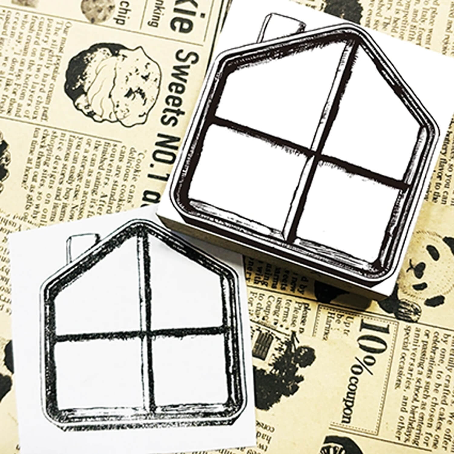 Patissier Harinezumi Stamp - Chocolate Tin House Interior