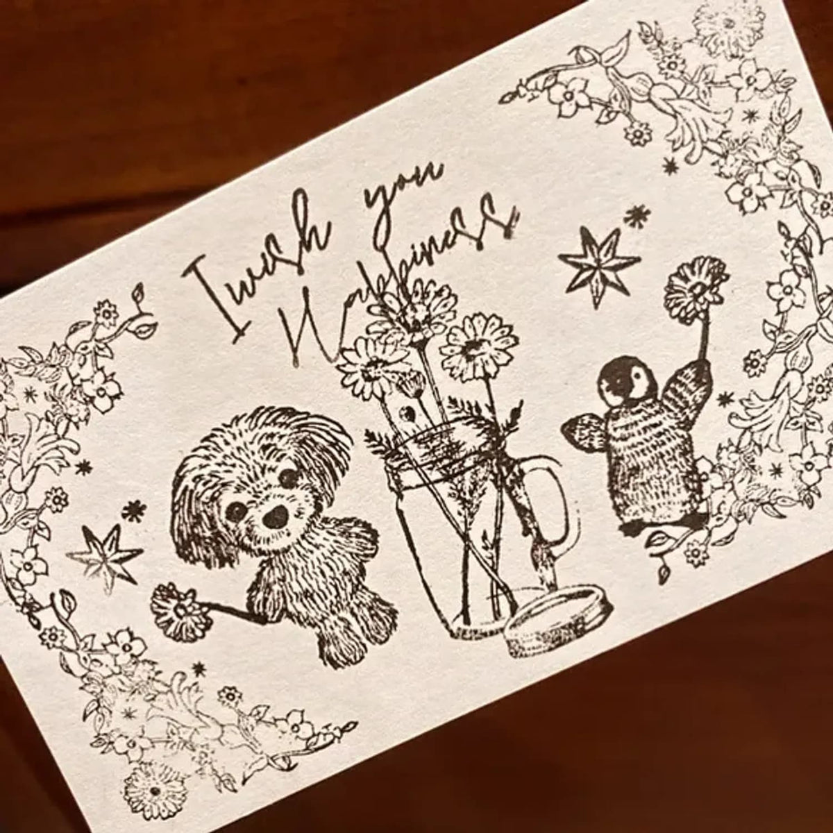 Patissier Harinezumi Stamp – Classic Corner Flowers