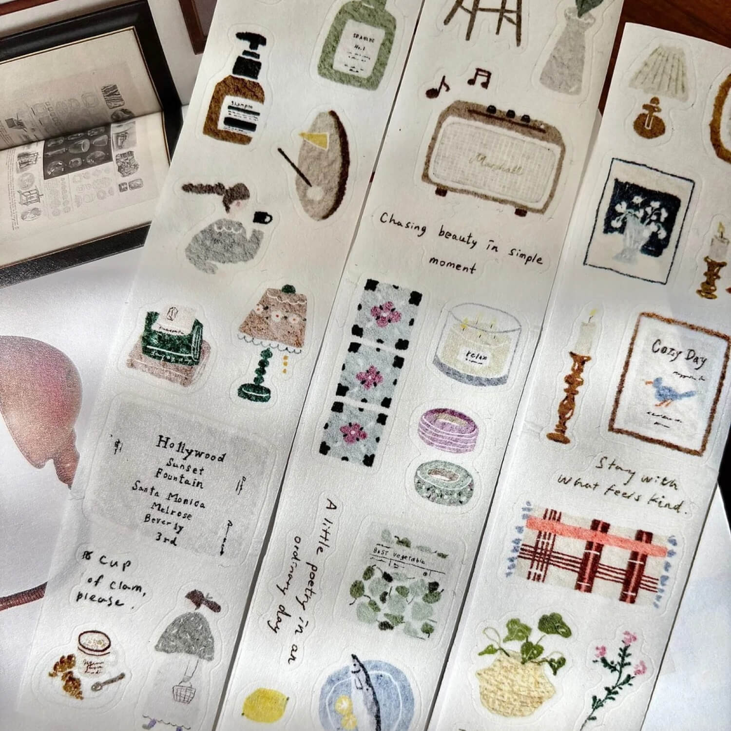 Pion Kiss-Cut Washi Tape – Cozy Mood