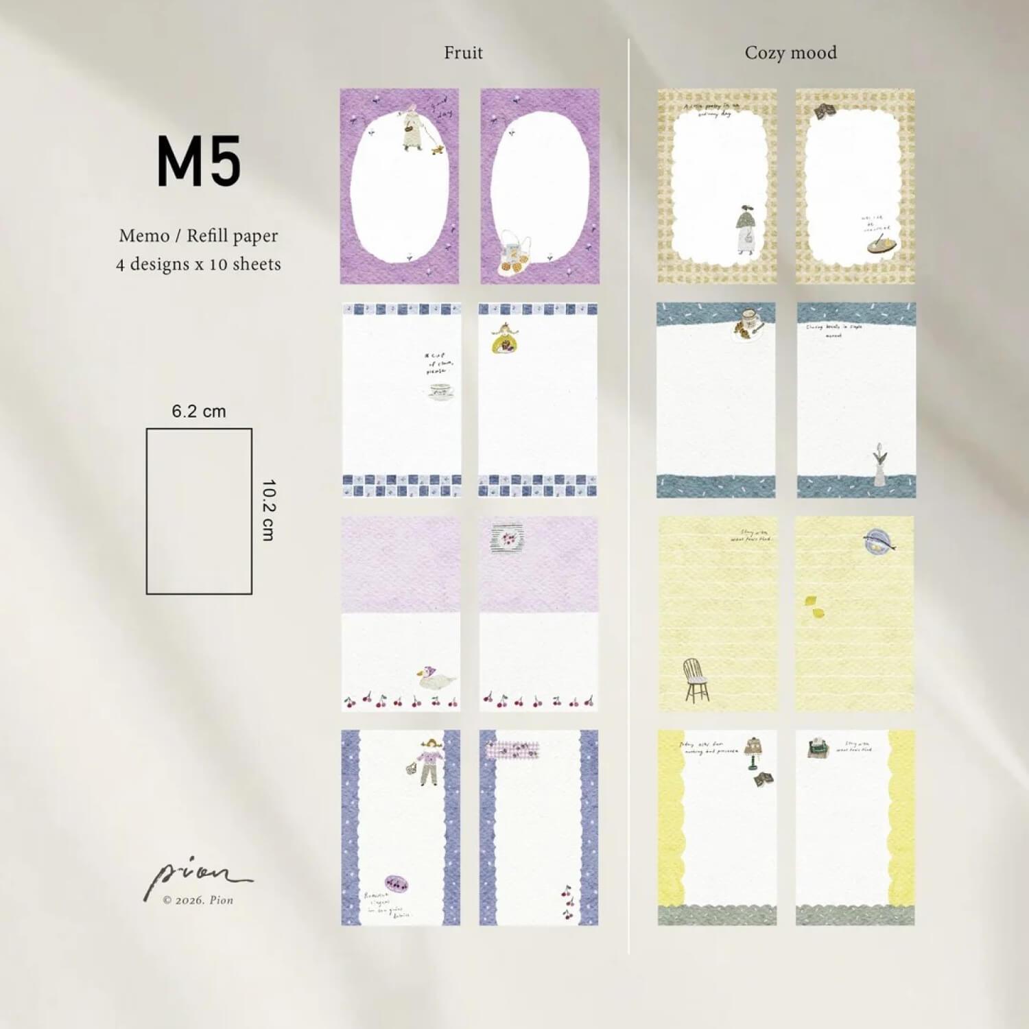 Pion M5 Memo &amp; Refill Paper