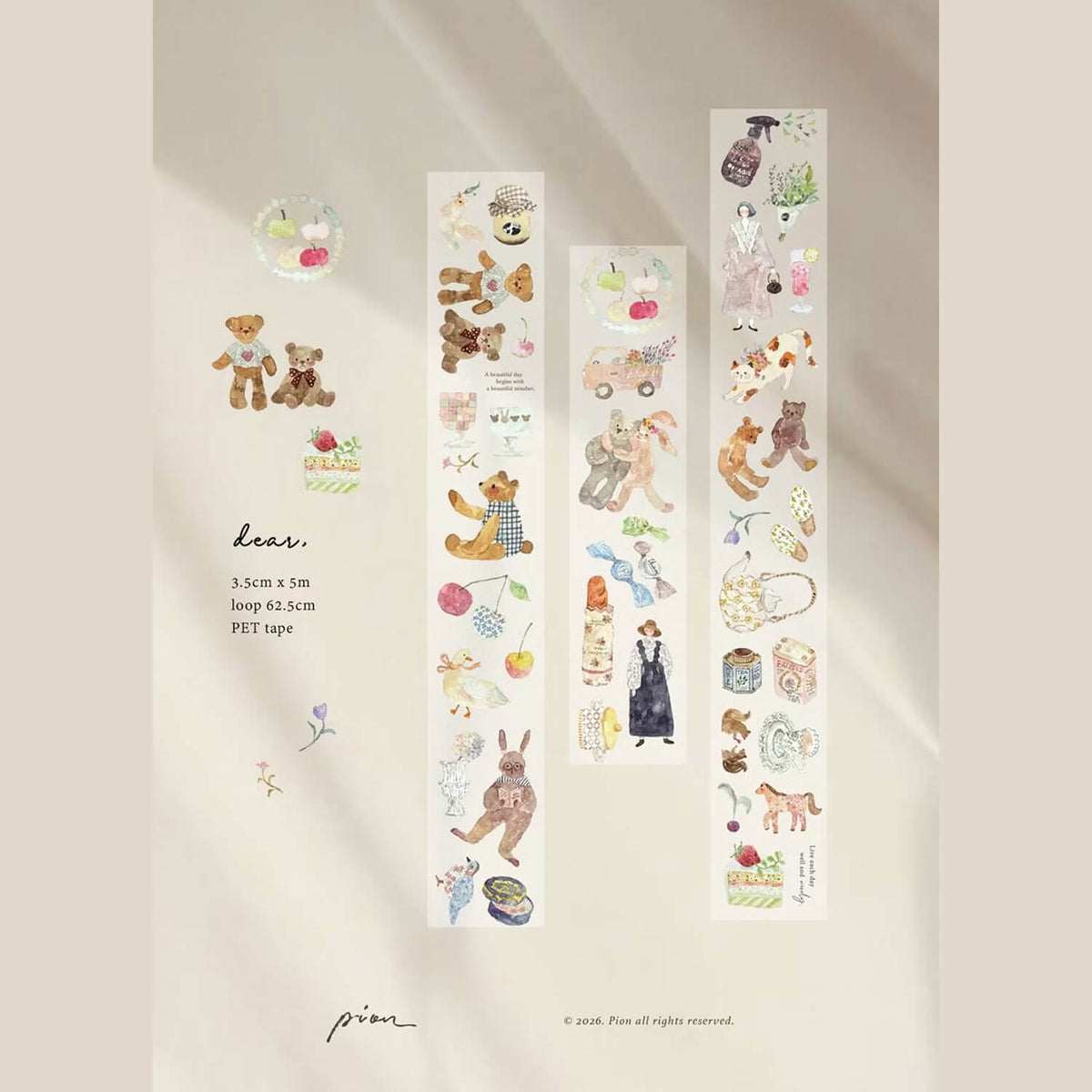 Pion Matte PET Tape - Dear