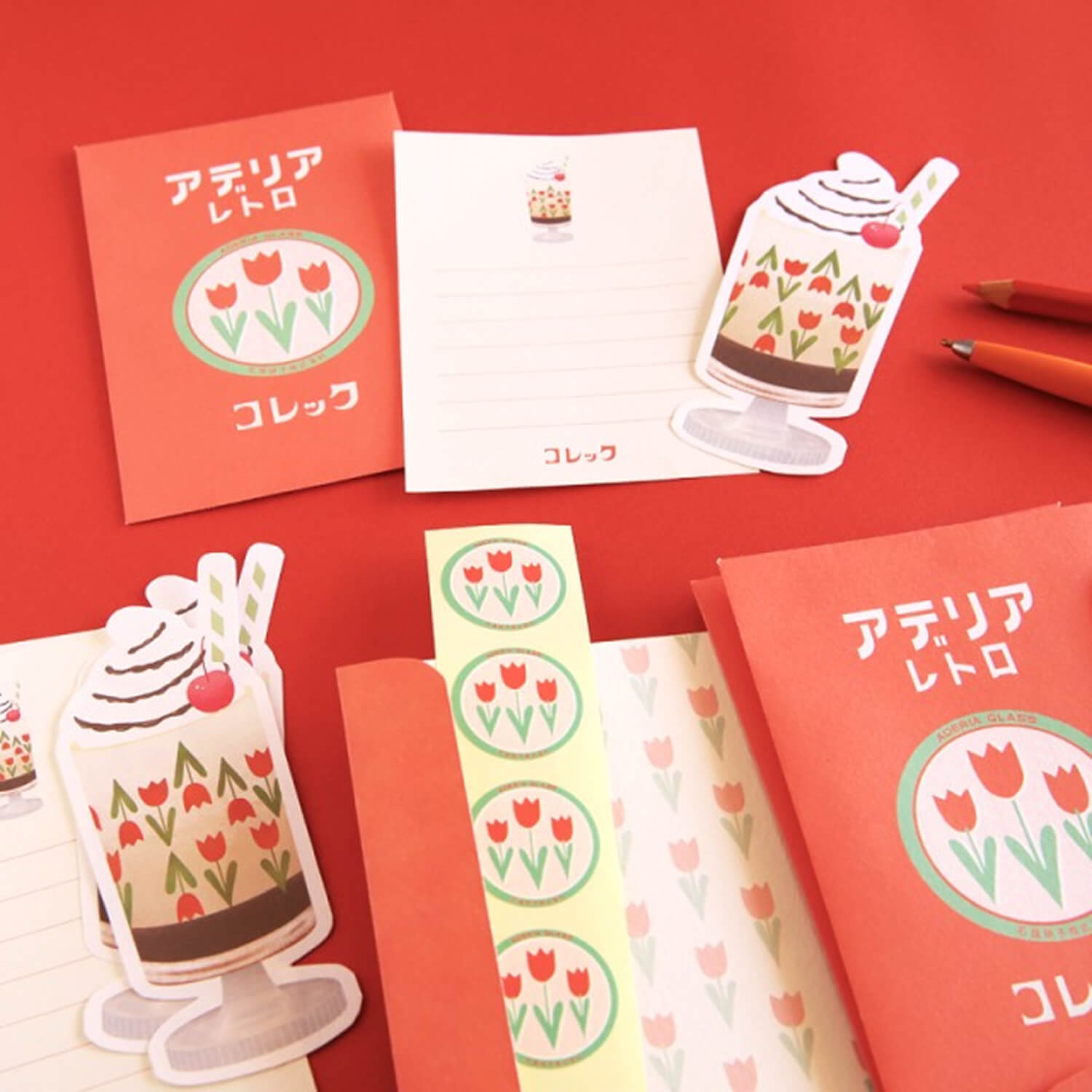 RYU-RYU Aderia Retro Mini Letter Set – Tulip