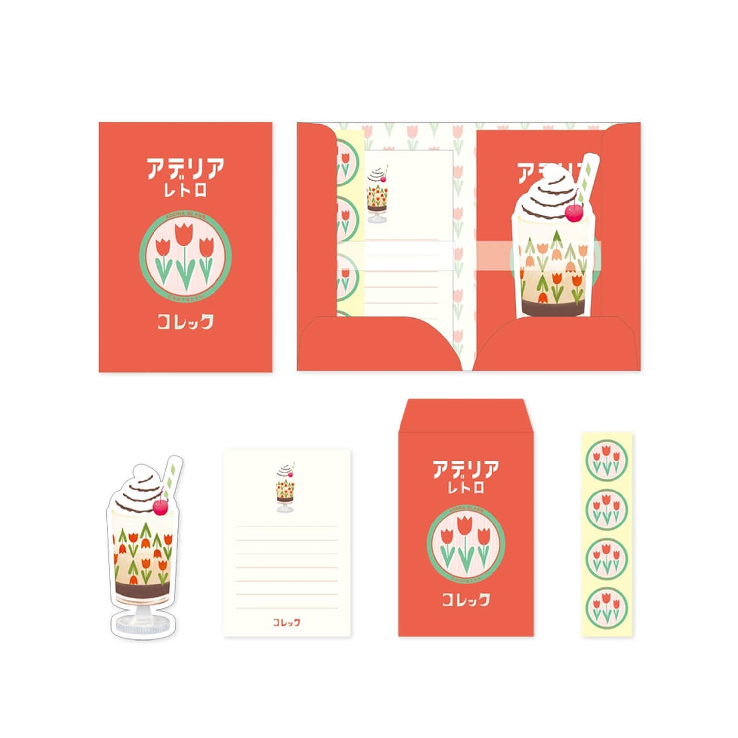 RYU-RYU Aderia Retro Mini Letter Set – Tulip