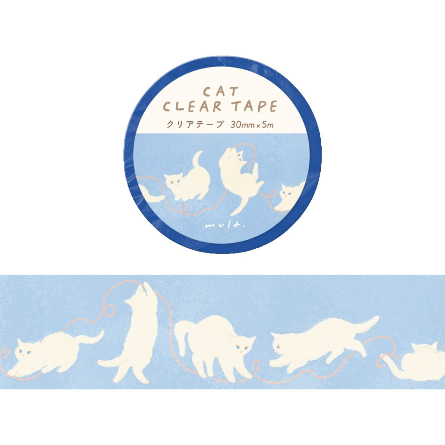 RYU-RYU x mula Clear Tape – Polka Cat
