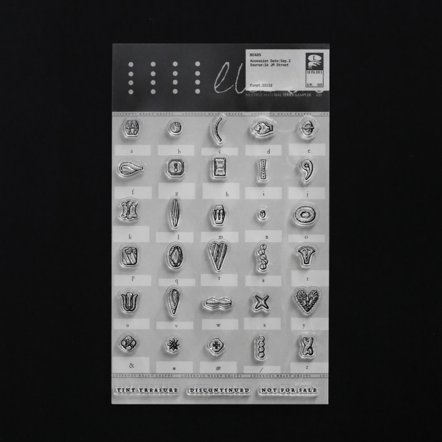 Ribbon Works Clear Stamp Set – Lustrous Heart Crafts Bead Alphabet