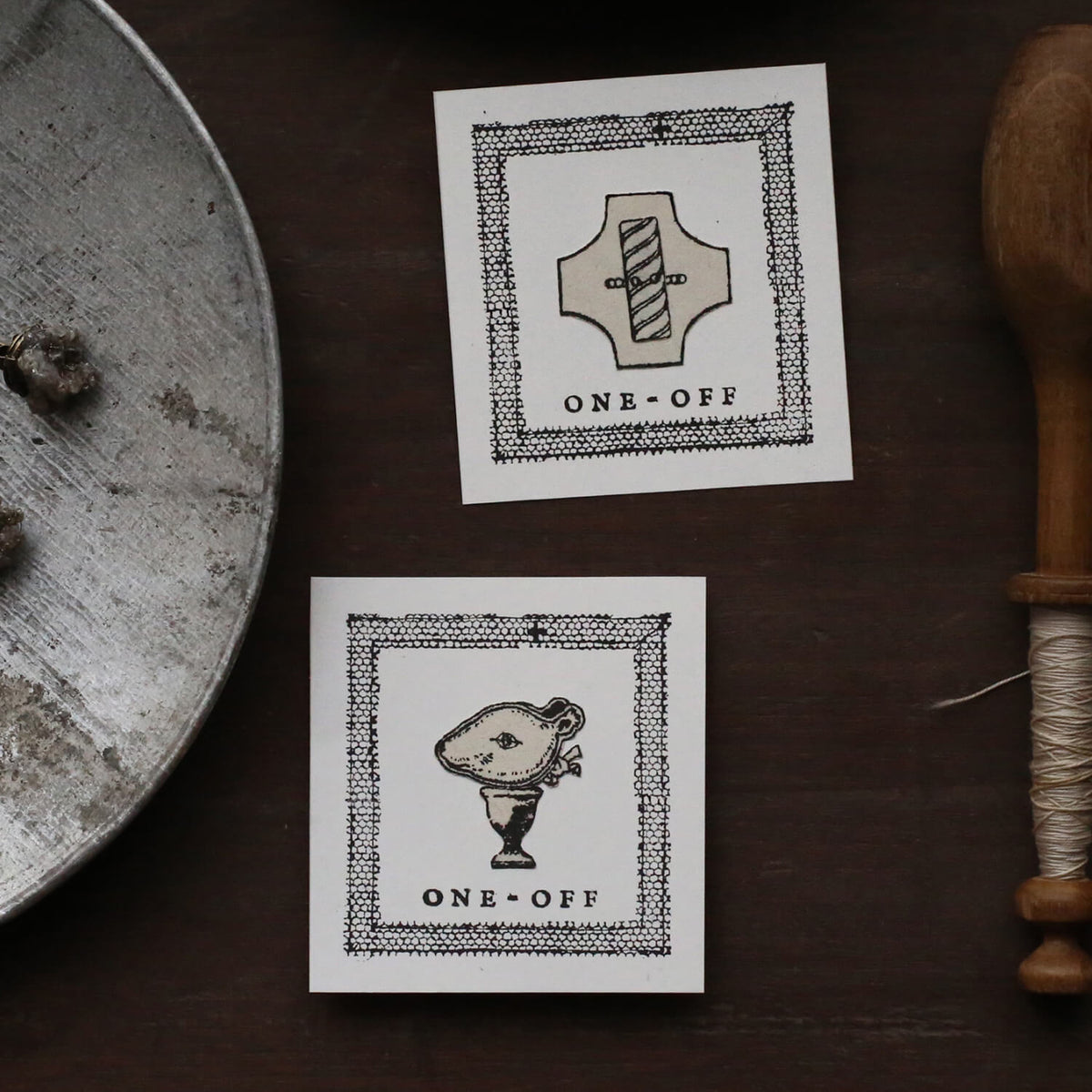 Ribbon Works Stamp Set – Selected Notions Box (Loom &amp; Lore No. 6)