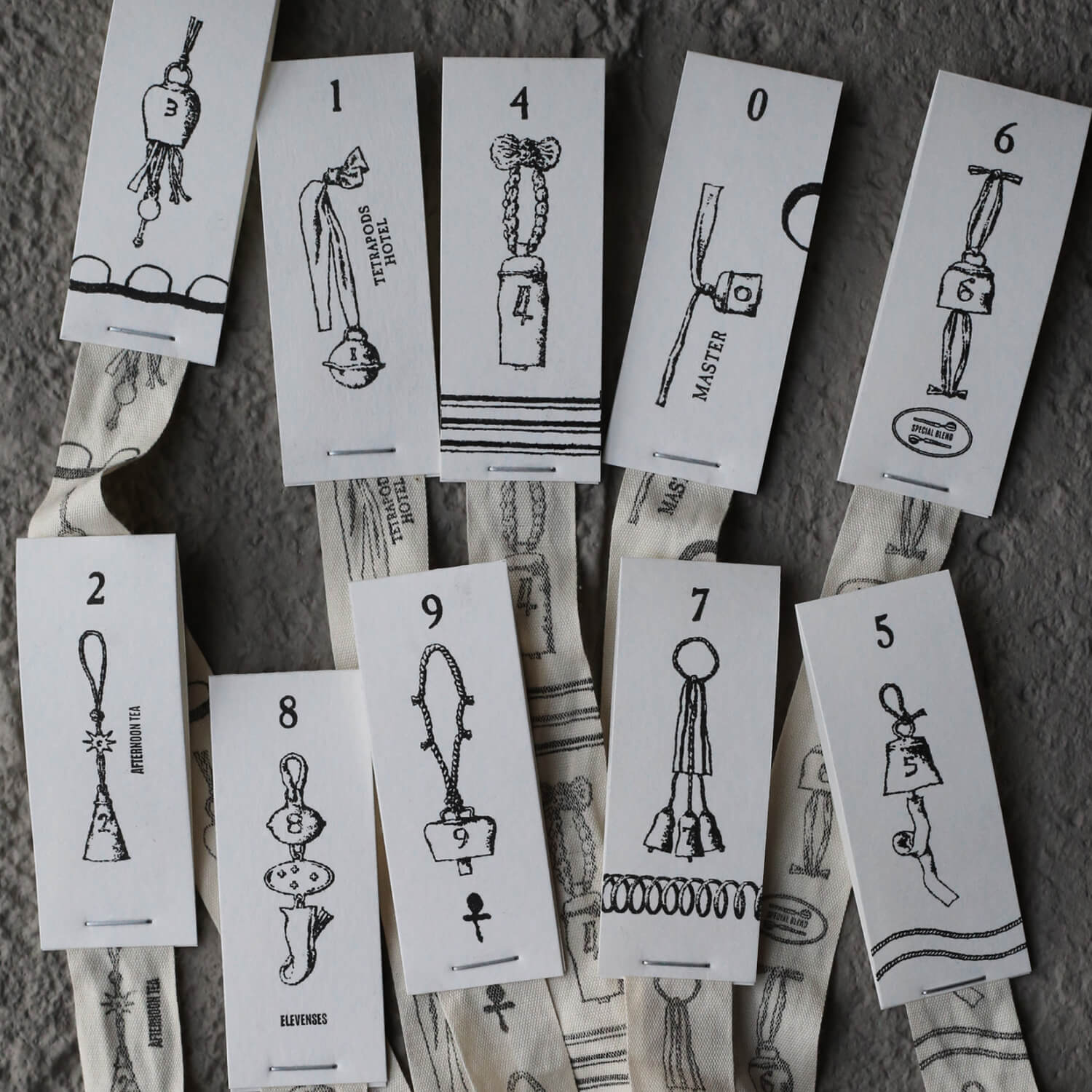 Ribbon Works Stamp Set – Tetrapods Hotel Charm Bells (0–9)